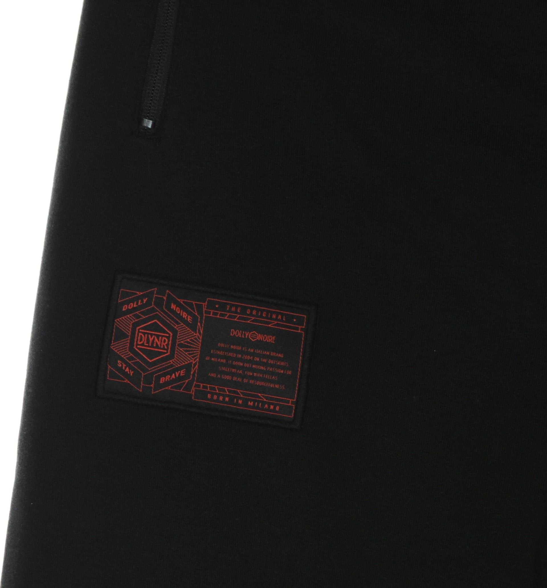 DOLLY NOIRE Pantalone Tuta Leggero Uomo Rossa Primavera Sweatpants Black - 4