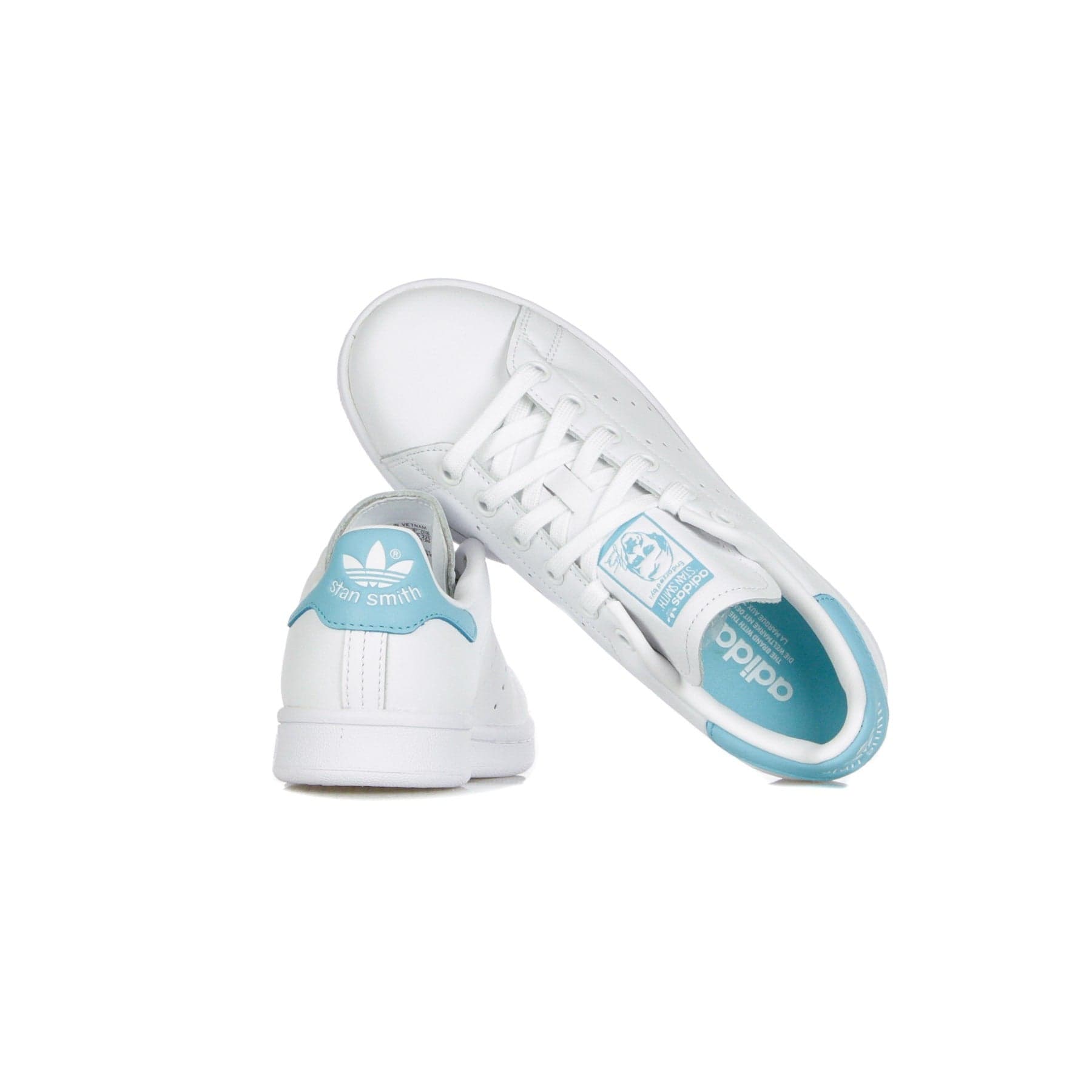 Adidas Scarpa Bassa Uomo Stan Smith Cloud White/cloud White/blue Glow - 10