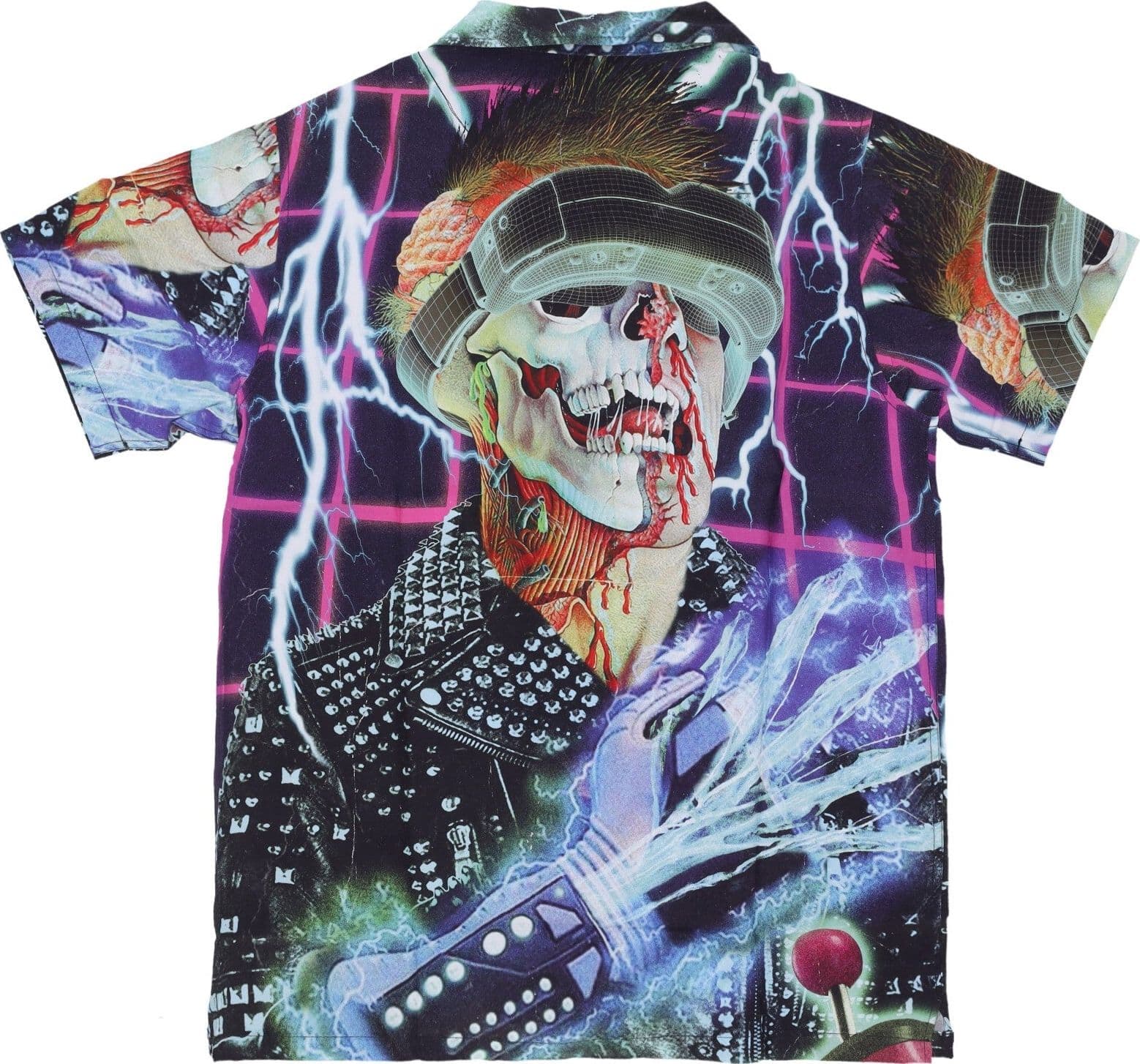 DOOMSDAY Camicia Manica Corta Uomo Death Glove Shirt All Over Print - 2