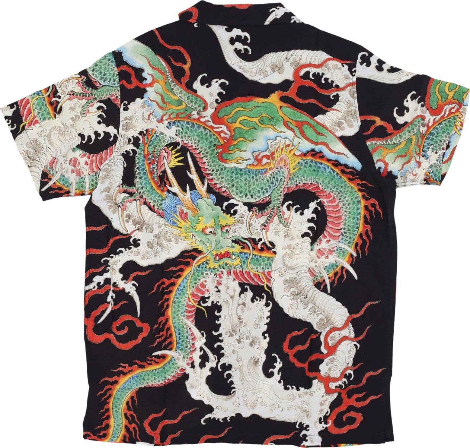 DOOMSDAY Camicia Manica Corta Uomo Water Dragon Shirt All Over Print - 2