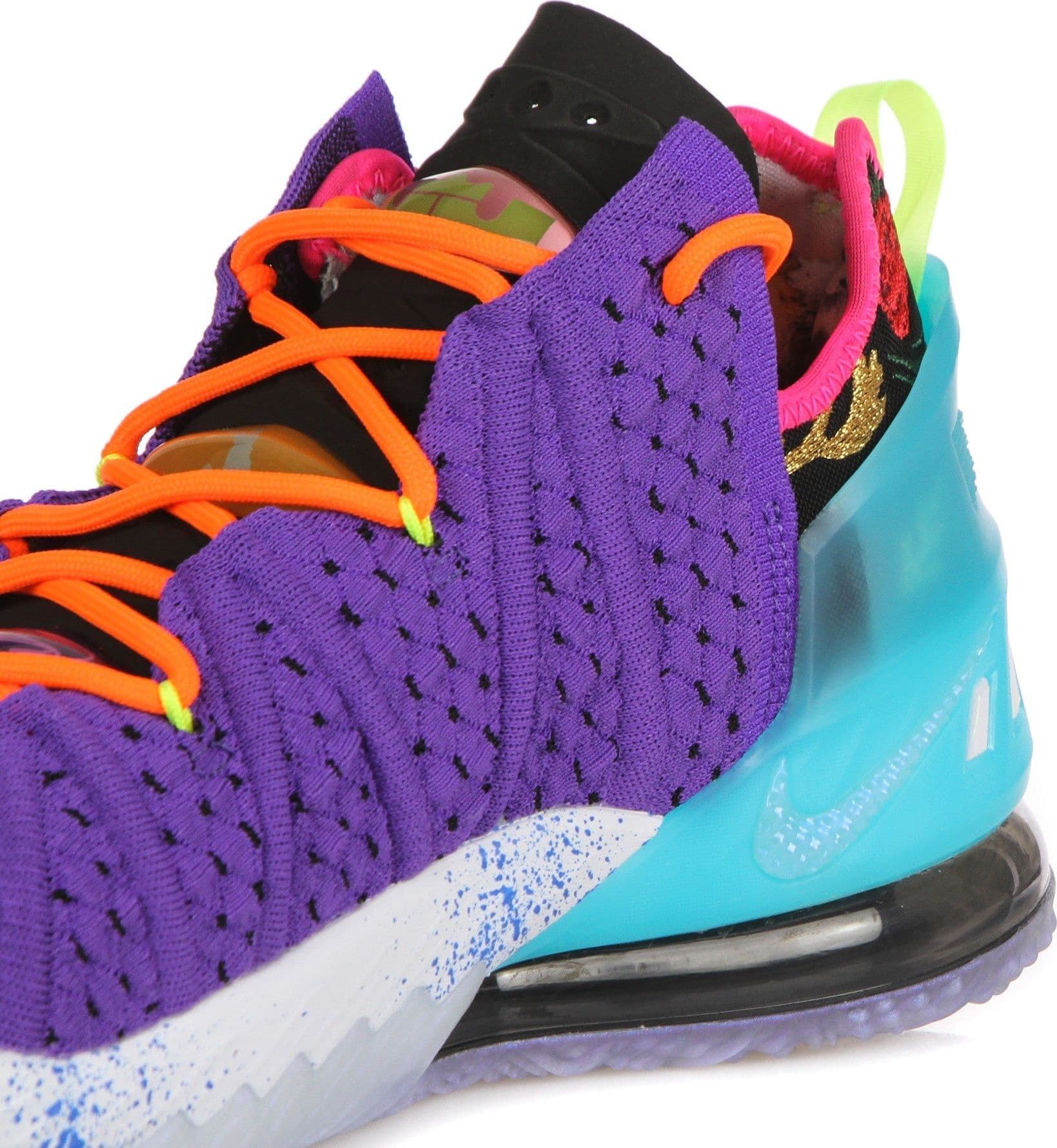 NIKE NBA Scarpa Basket Uomo Lebron Xviii "best 1-9" Psychic Purple/black/multi - 14