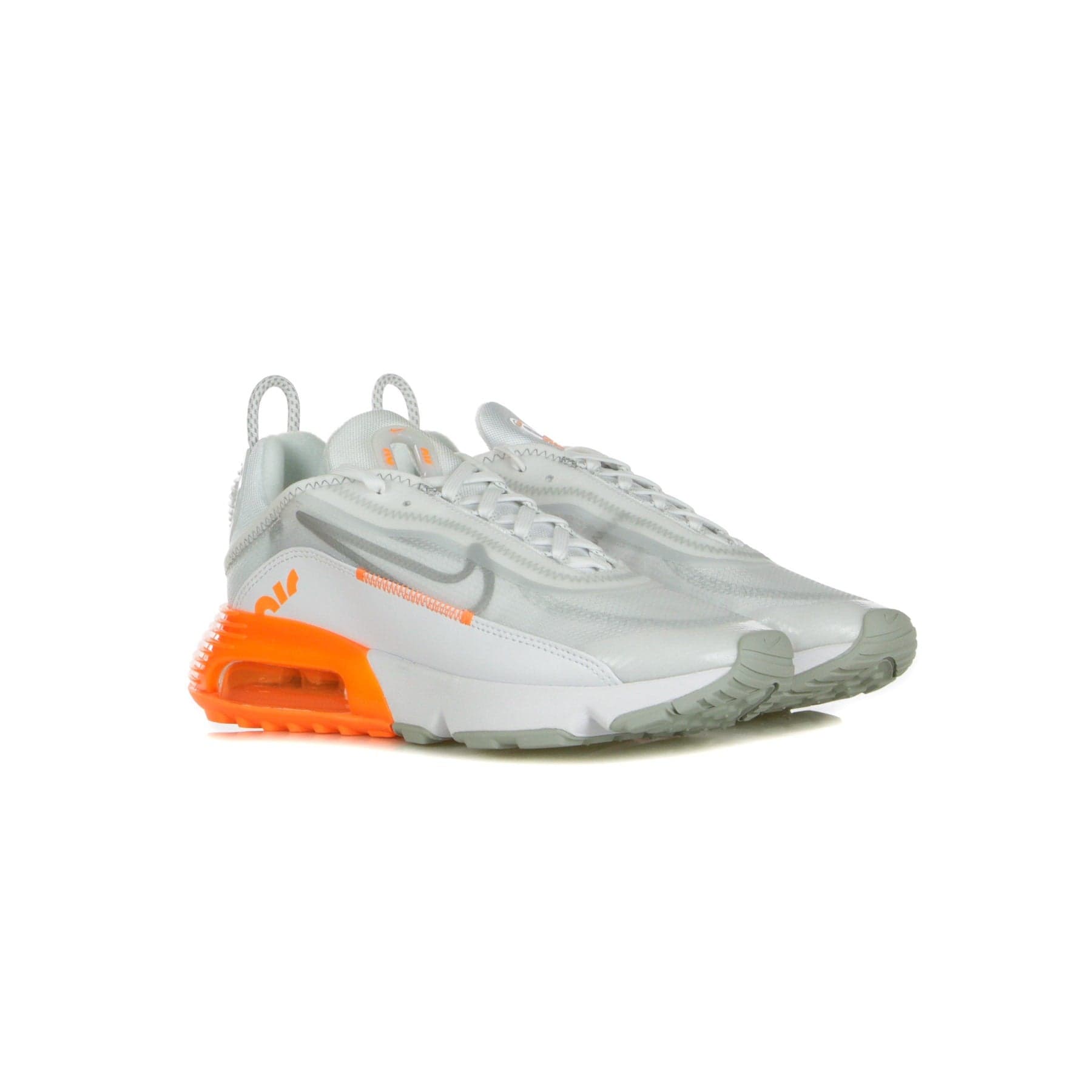 Nike Scarpa Bassa Uomo Air Max 2090 White/metallic Silver/total Orange - 5