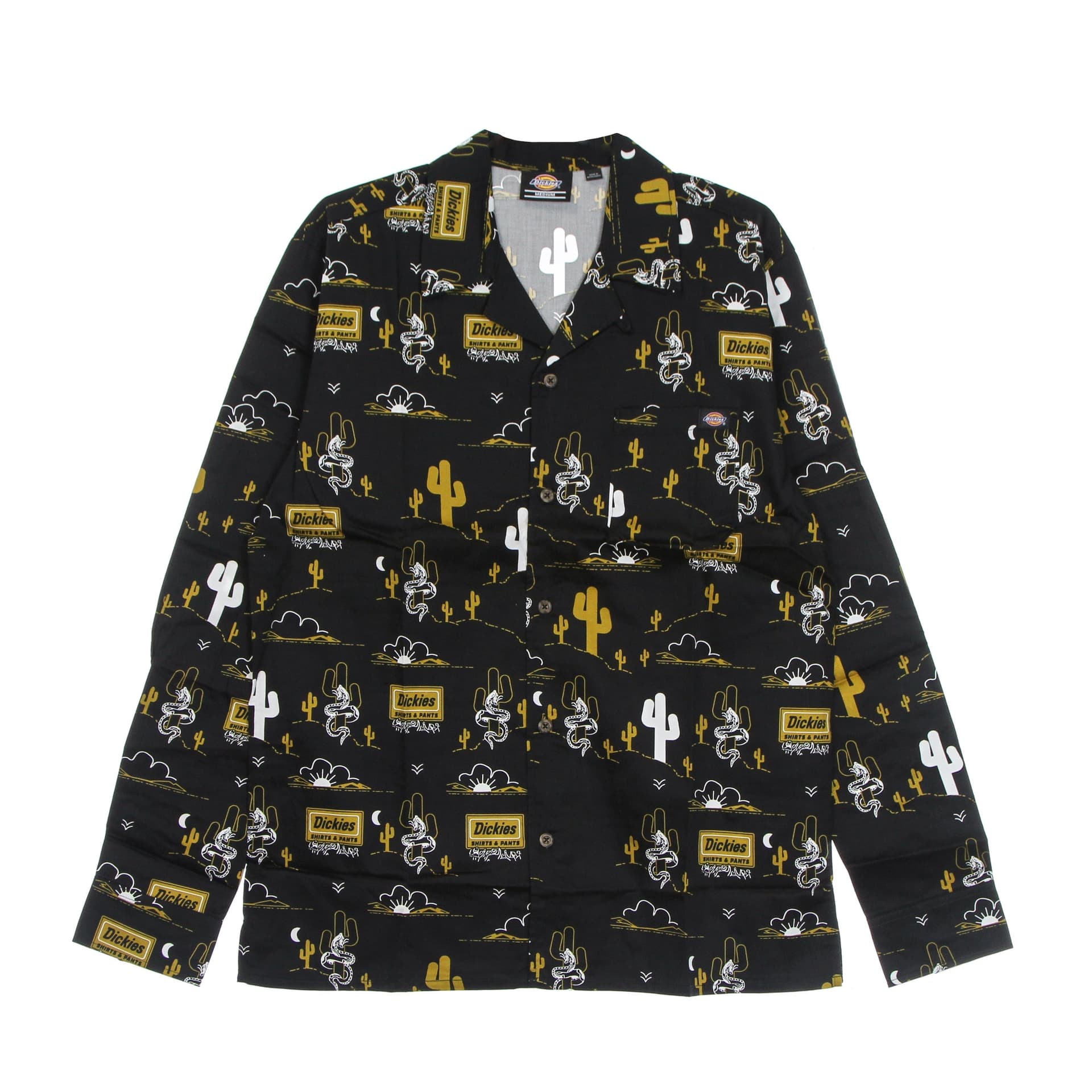 DICKIES Camicia Manica Lunga Uomo Bettles Aop L/s Shirt Black - 4