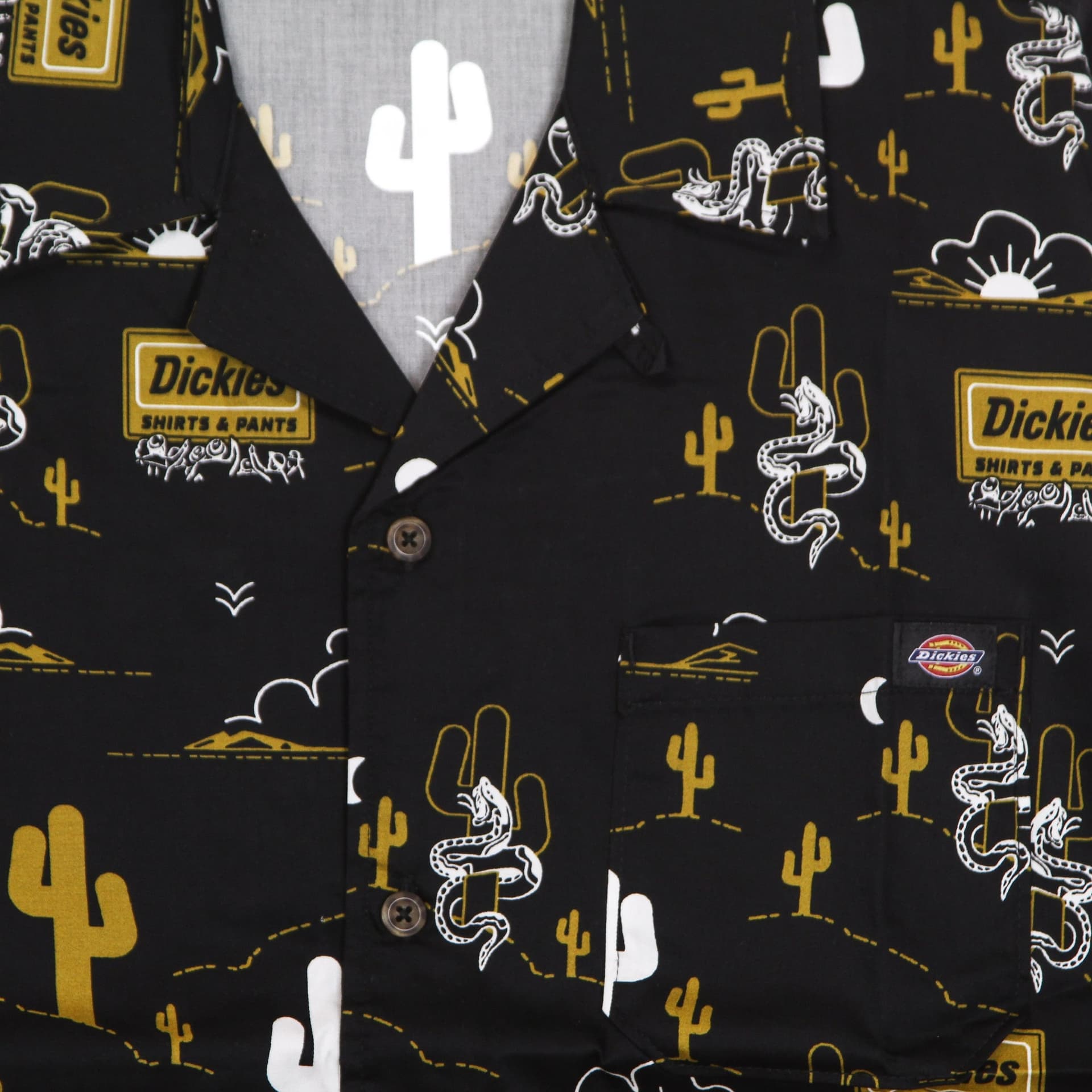 DICKIES Camicia Manica Lunga Uomo Bettles Aop L/s Shirt Black - 3