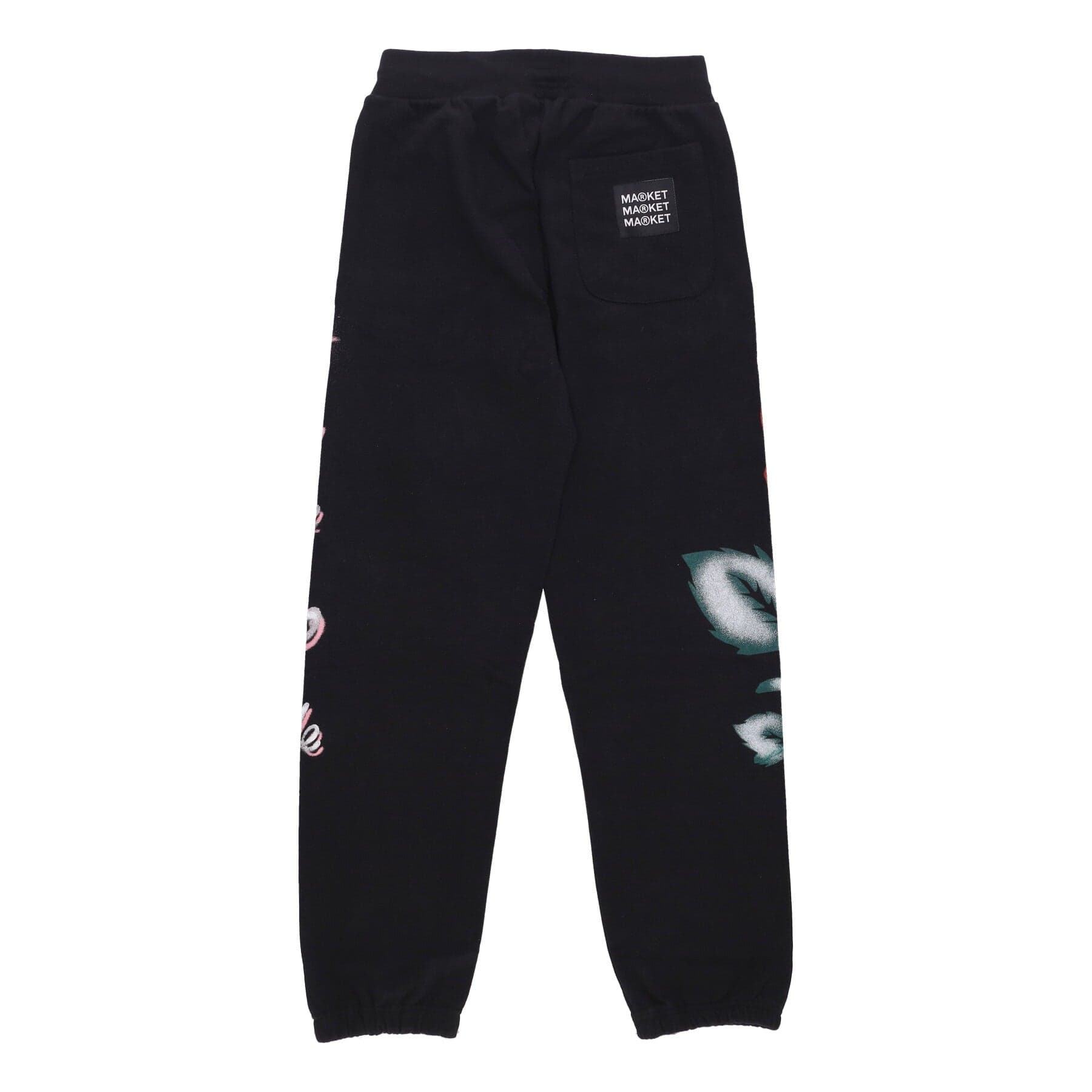 MARKET Pantalone Tuta Felpato Uomo Thank You Rose Sweatpants Black - 2
