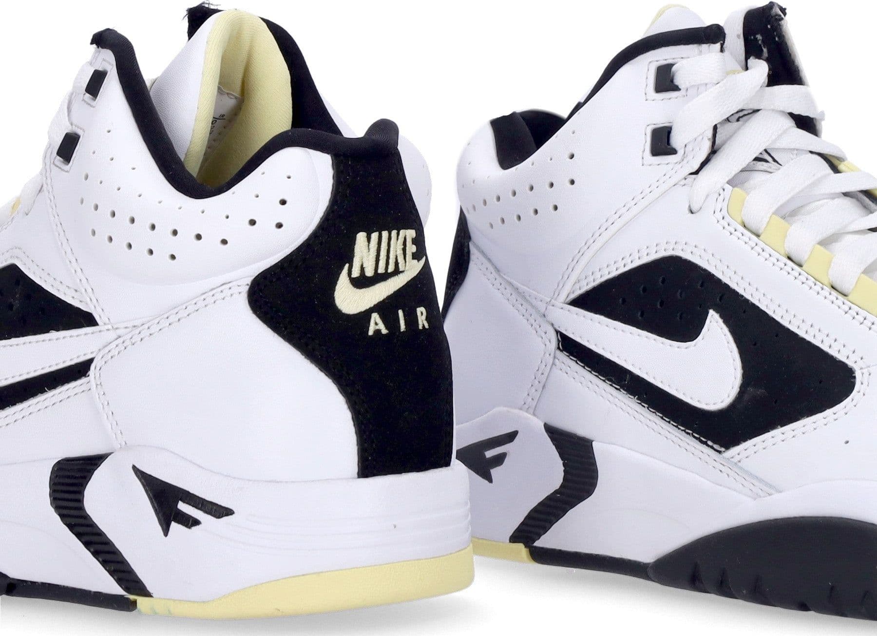 Nike Scarpa Alta Uomo Air Flight Lite Mid White/white/lemon/black - 9
