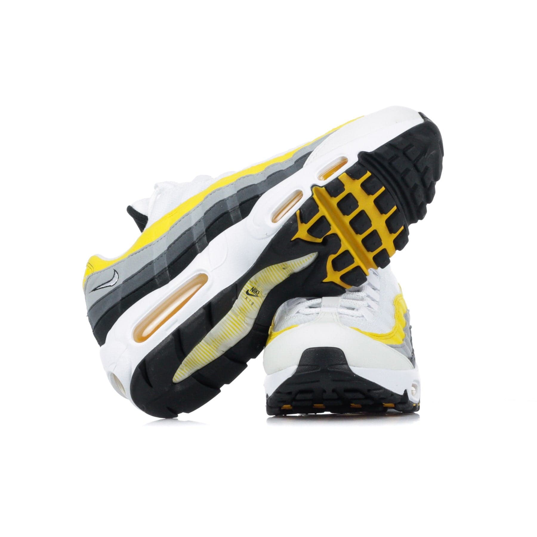Nike Scarpa Bassa Uomo Air Max 95 White/white/amarillo/dark Grey - 9