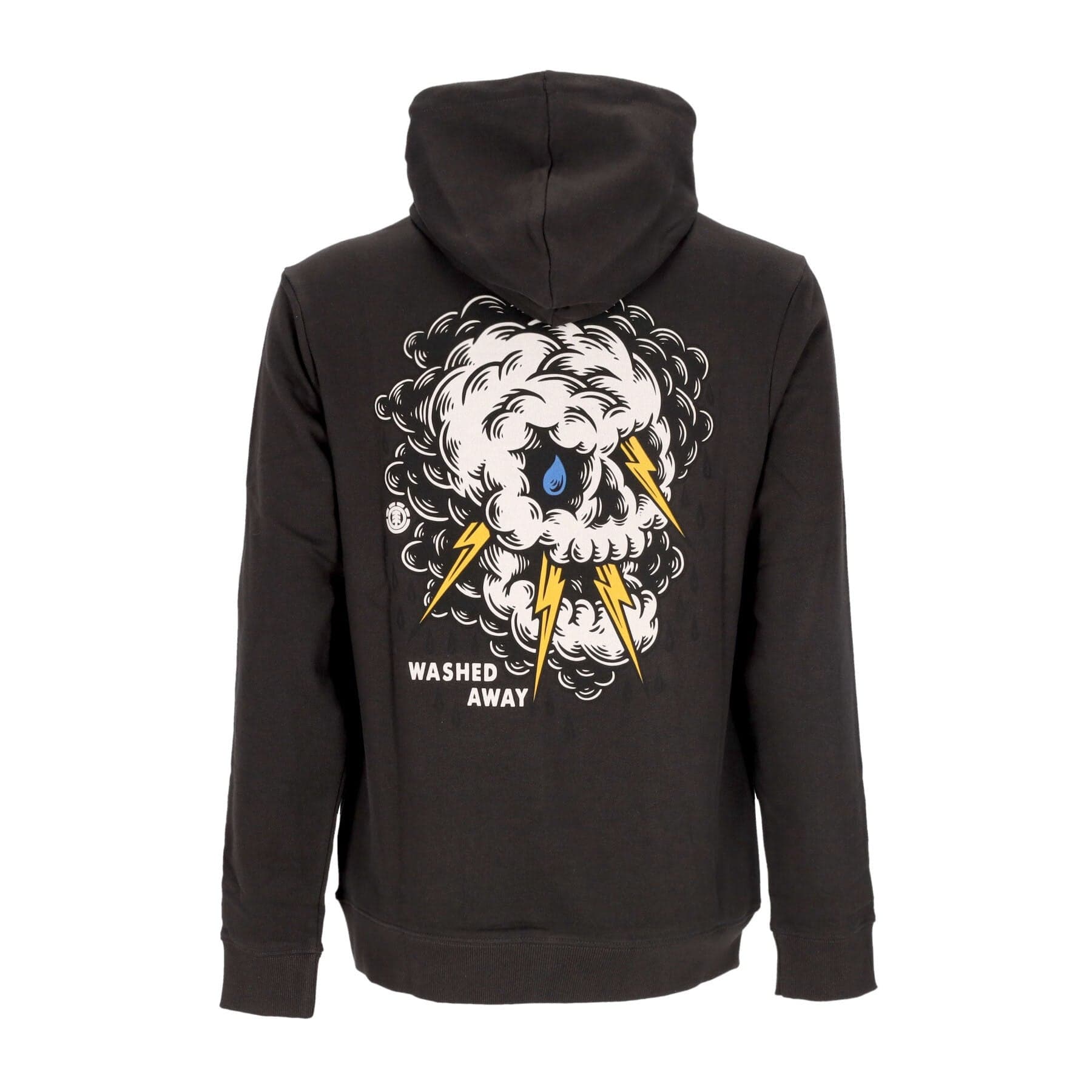 ELEMENT Felpa Cappuccio Uomo Angry Clouds Hoodie Off Black - 3