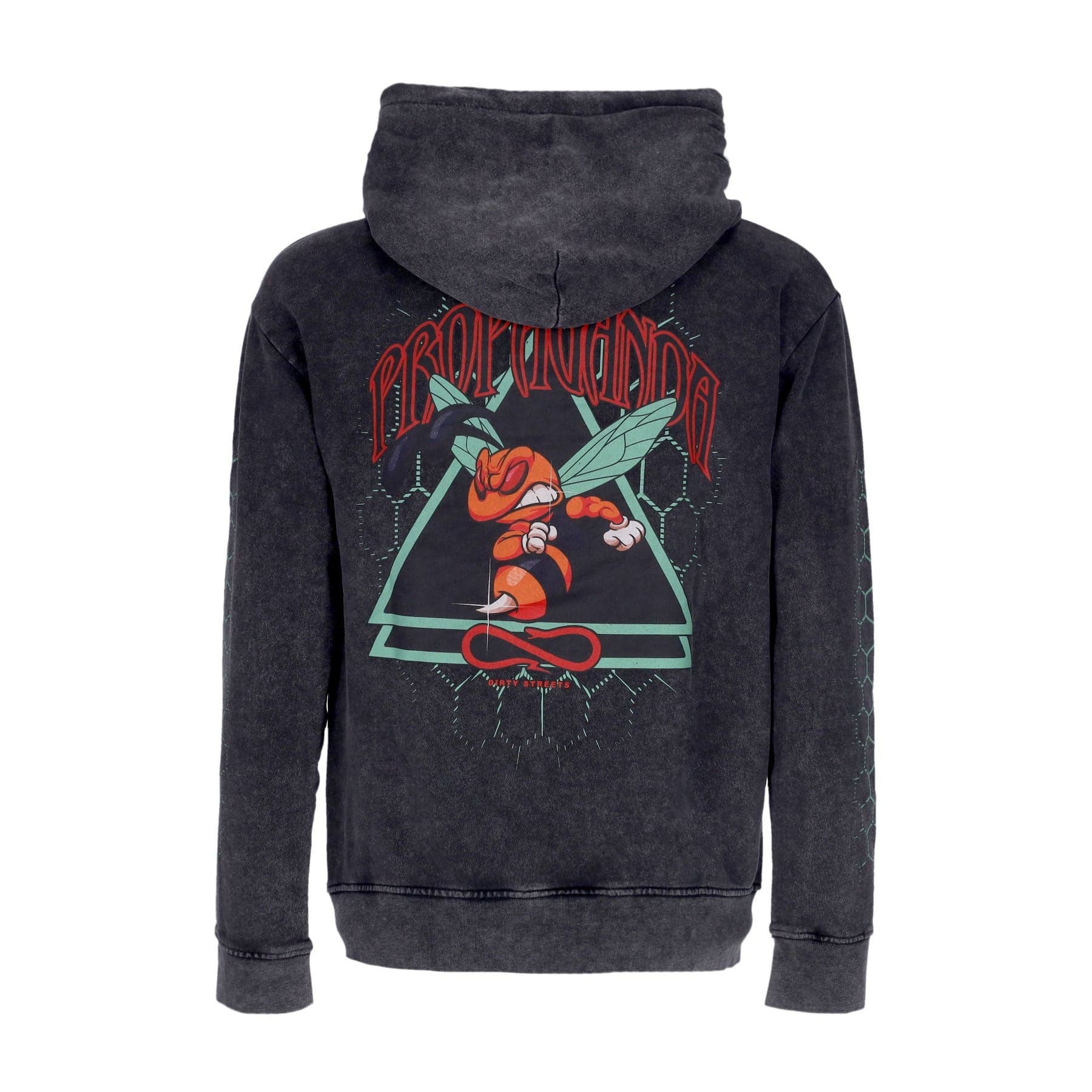 PROPAGANDA Felpa Cappuccio Uomo Triangle Sting Hoodie Stone Washed - 3