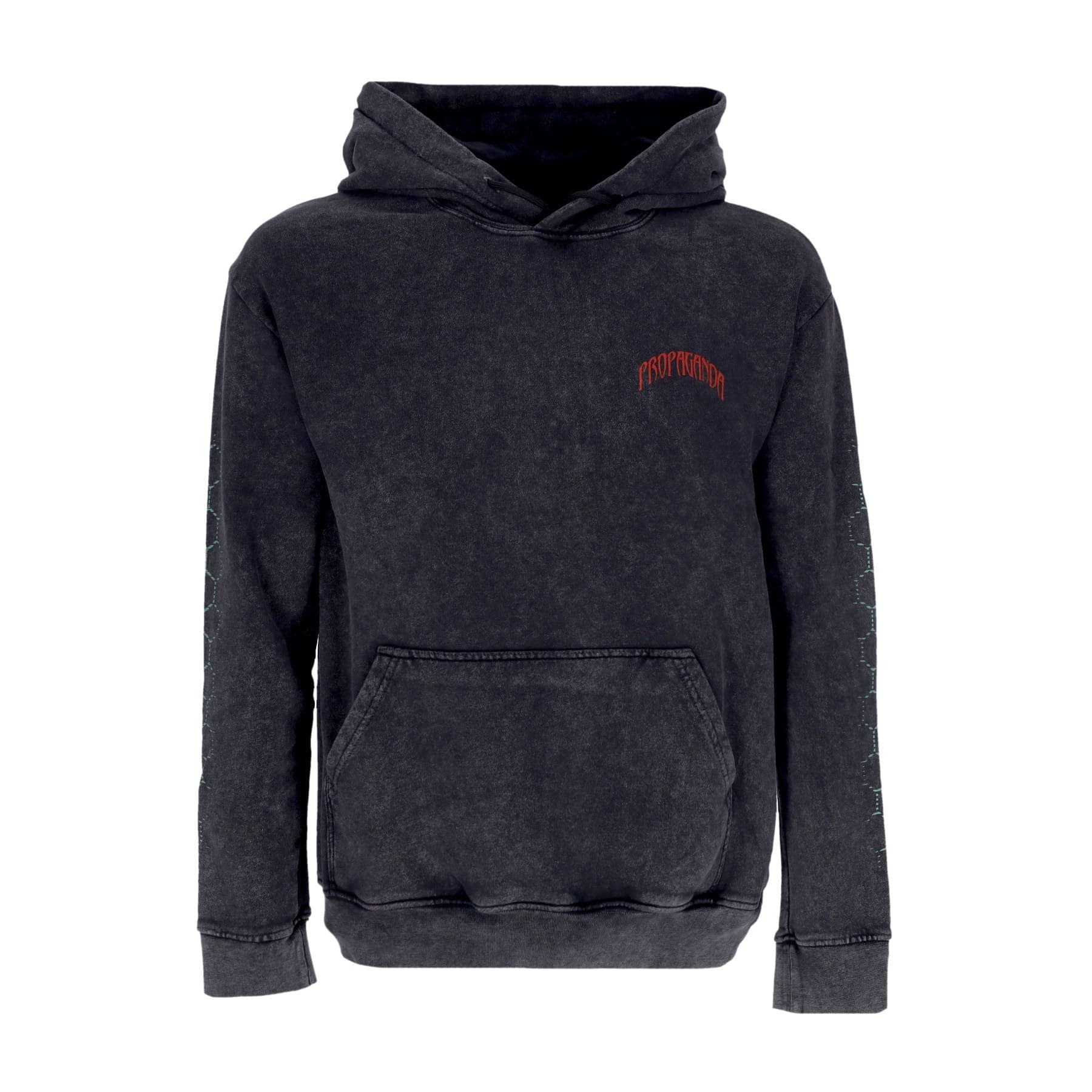 PROPAGANDA Felpa Cappuccio Uomo Triangle Sting Hoodie Stone Washed - 2