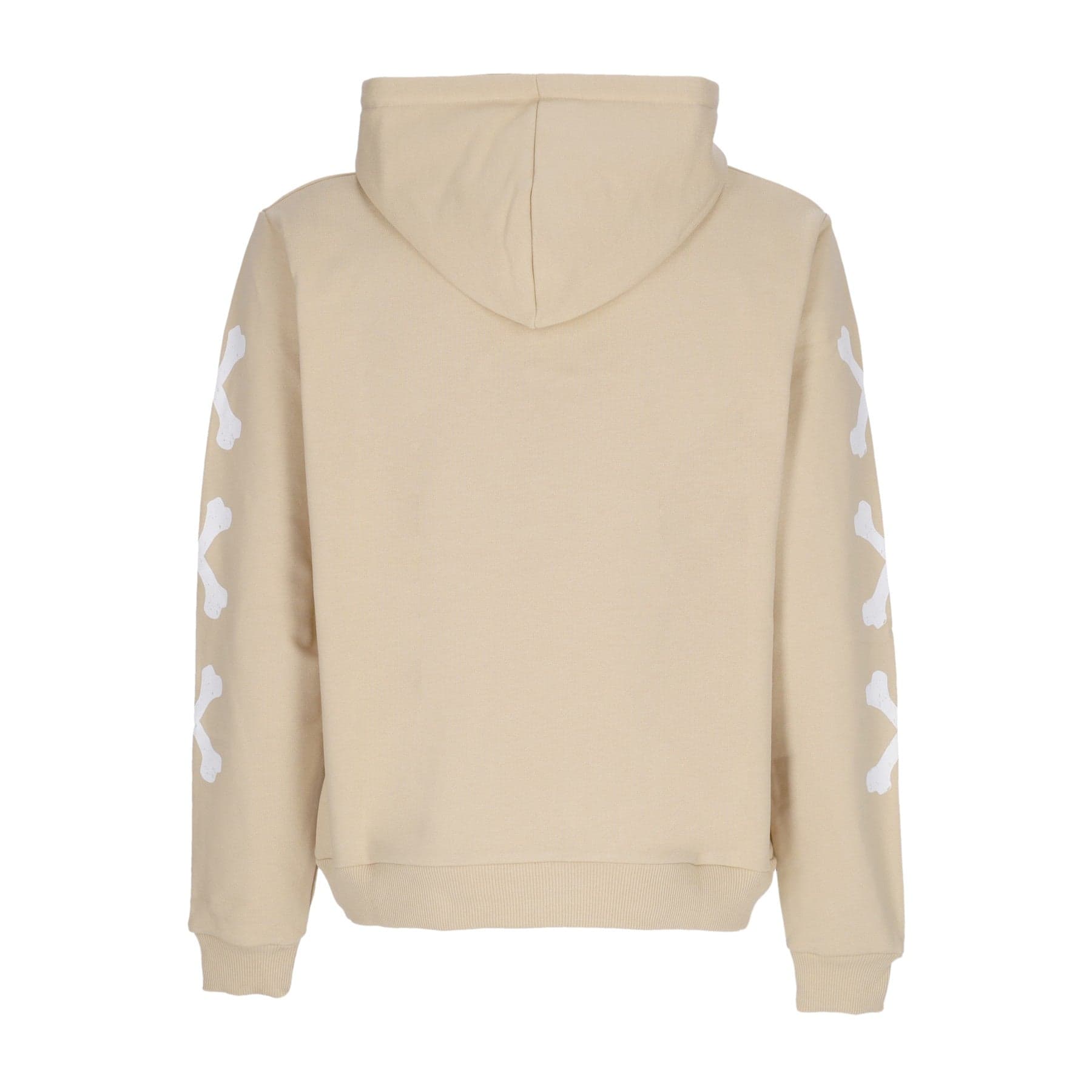 PHOBIA Felpa Leggera Cappuccio Uomo Cross Bones Hoodie Beige/white - 2