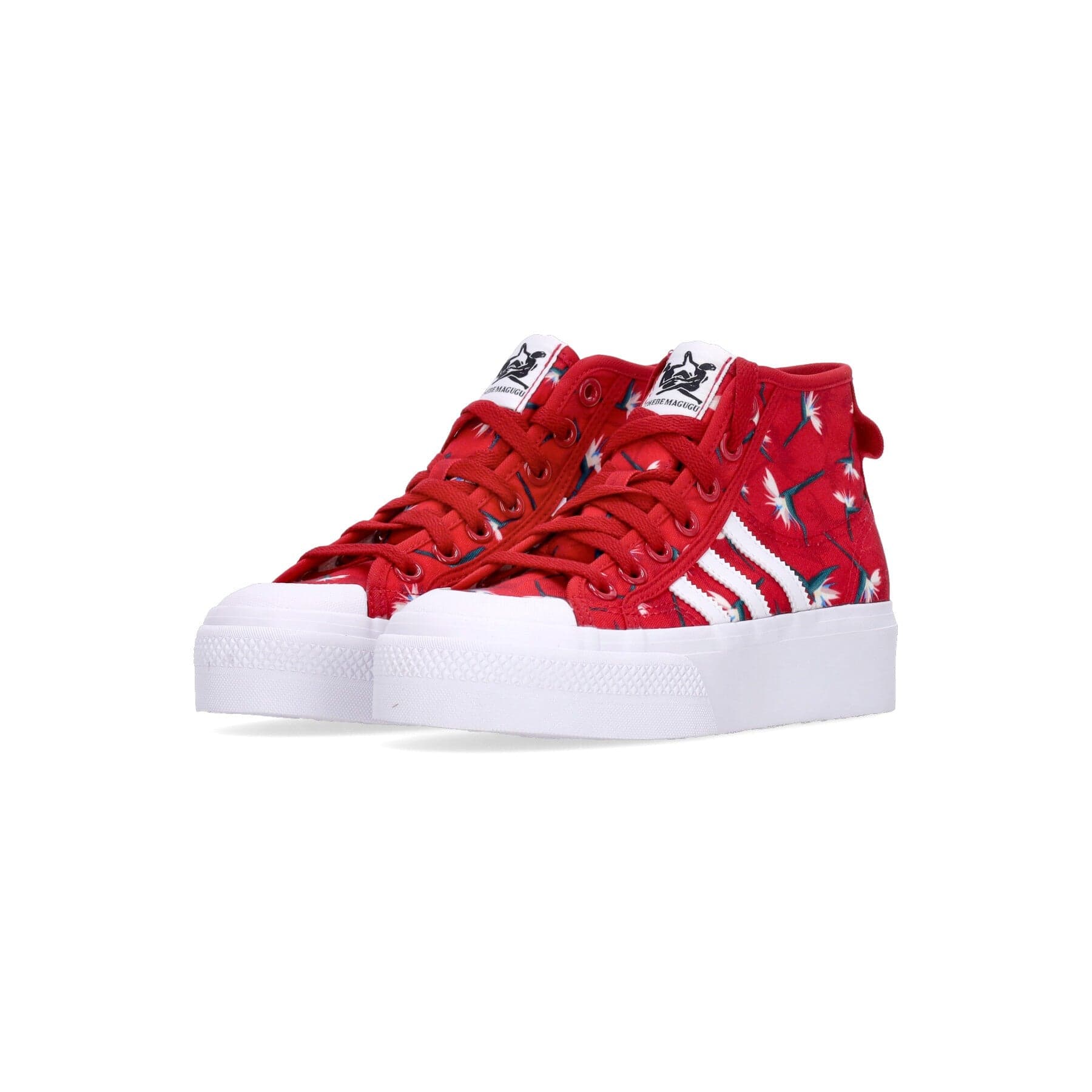 Adidas Scarpa Alta Donna Nizza Platform Mid Tm W X Thebe Magugu Power Red/cloud White/core Black - 3
