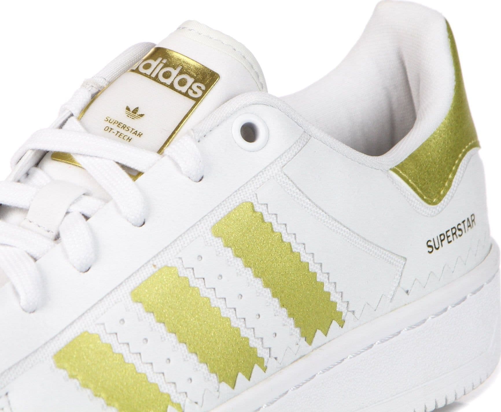 Adidas Scarpa Bassa Donna Superstar Ot Tech W Crystal White/gold Metallic/cloud White - 11