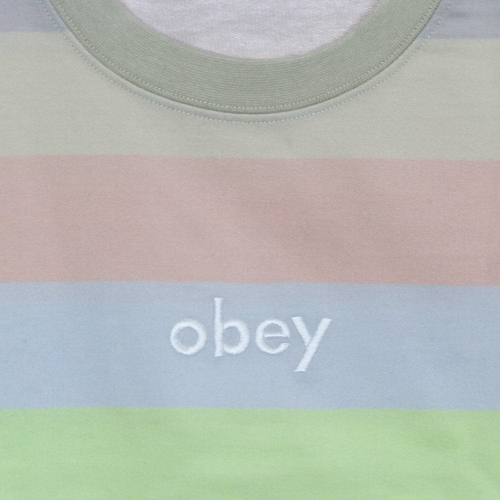 OBEY Felpa Leggera Girocollo Corta Donna Chelsea Crew Specialty Fleece Clay Multi - 3