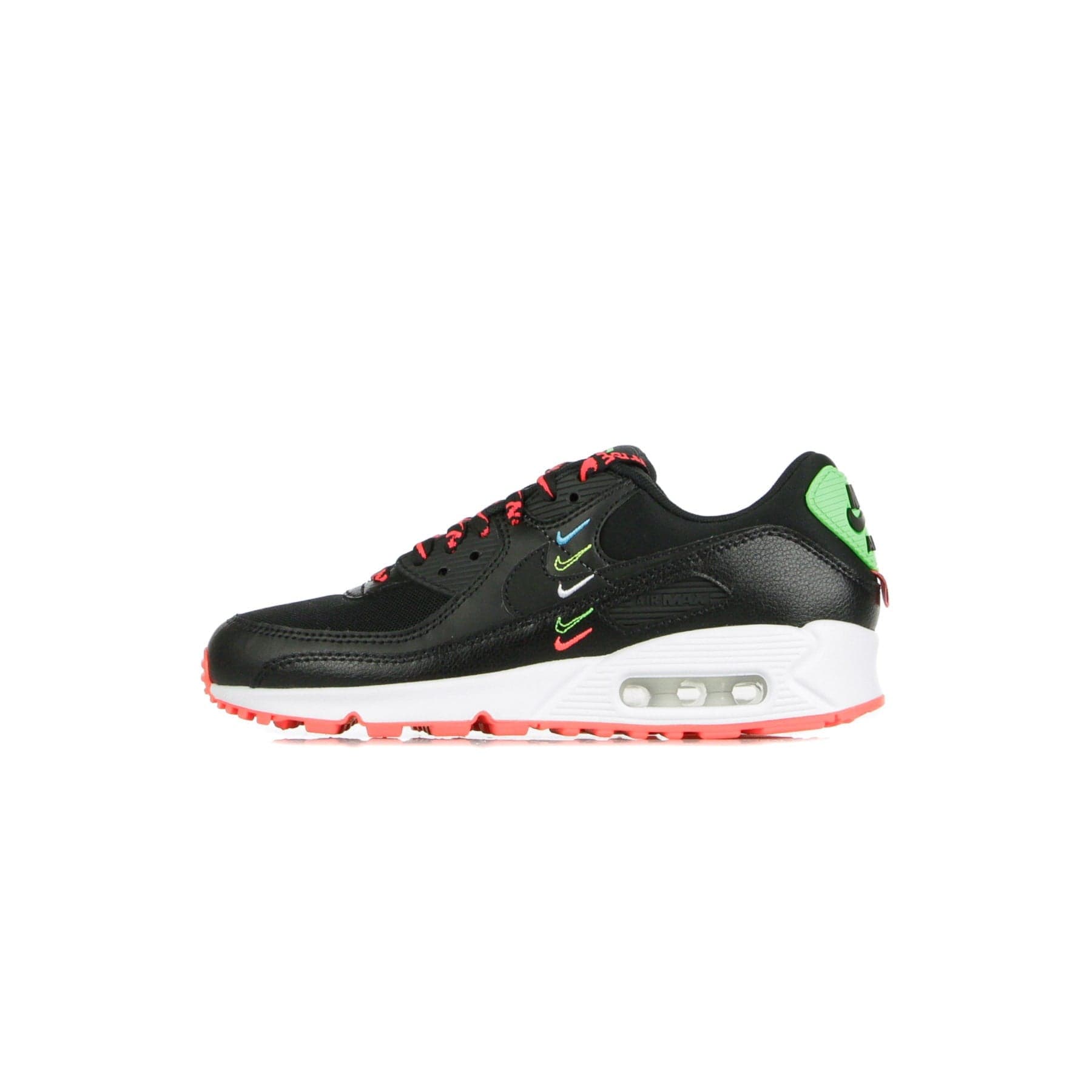 Nike Scarpa Bassa Donna W Air Max 90 Se Black/black/flash Crimson/green Strike - 13
