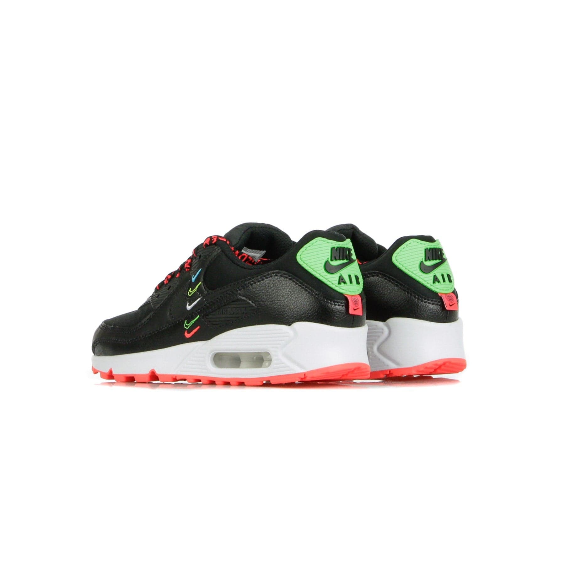 Nike Scarpa Bassa Donna W Air Max 90 Se Black/black/flash Crimson/green Strike - 11