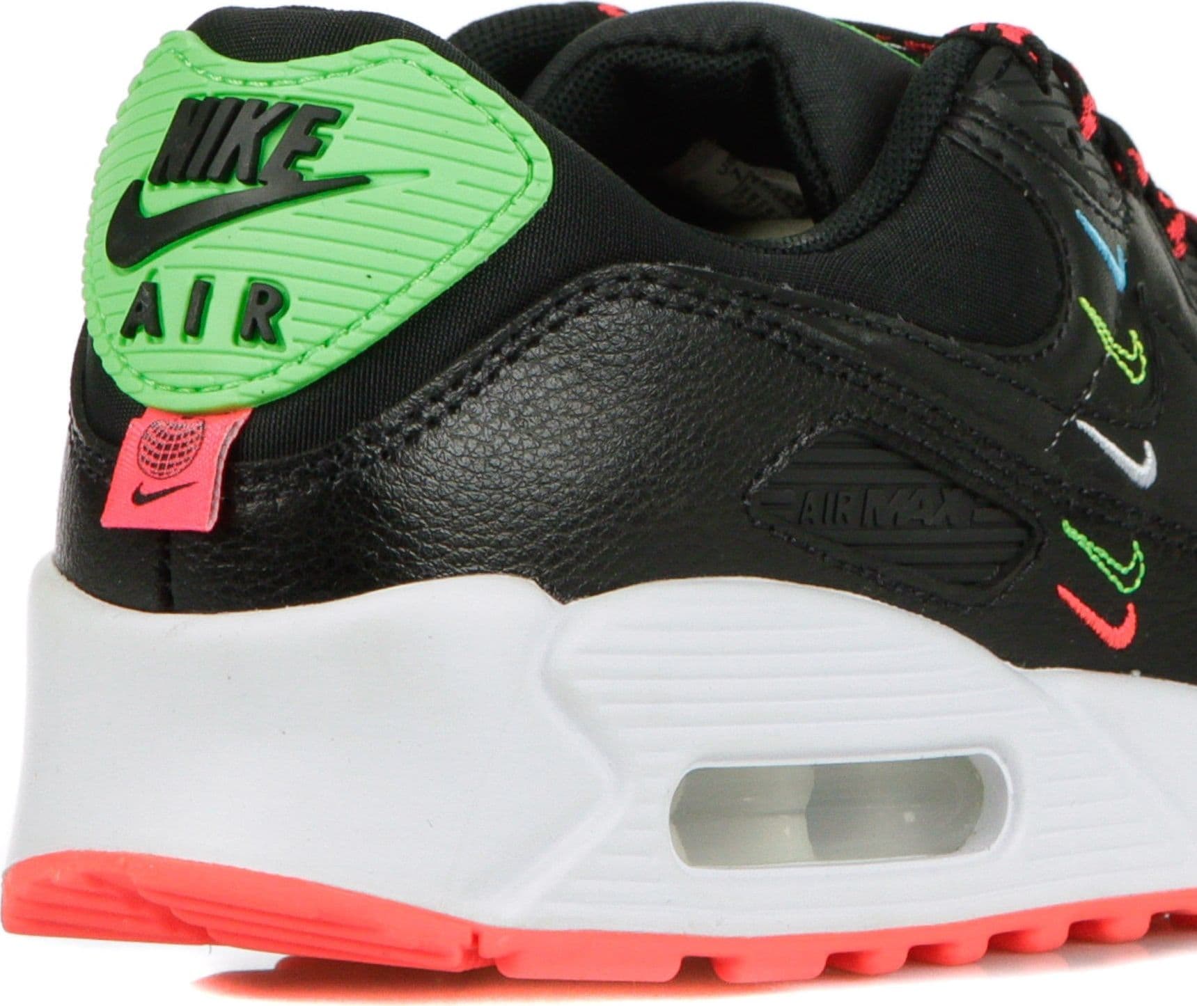 Nike Scarpa Bassa Donna W Air Max 90 Se Black/black/flash Crimson/green Strike - 4