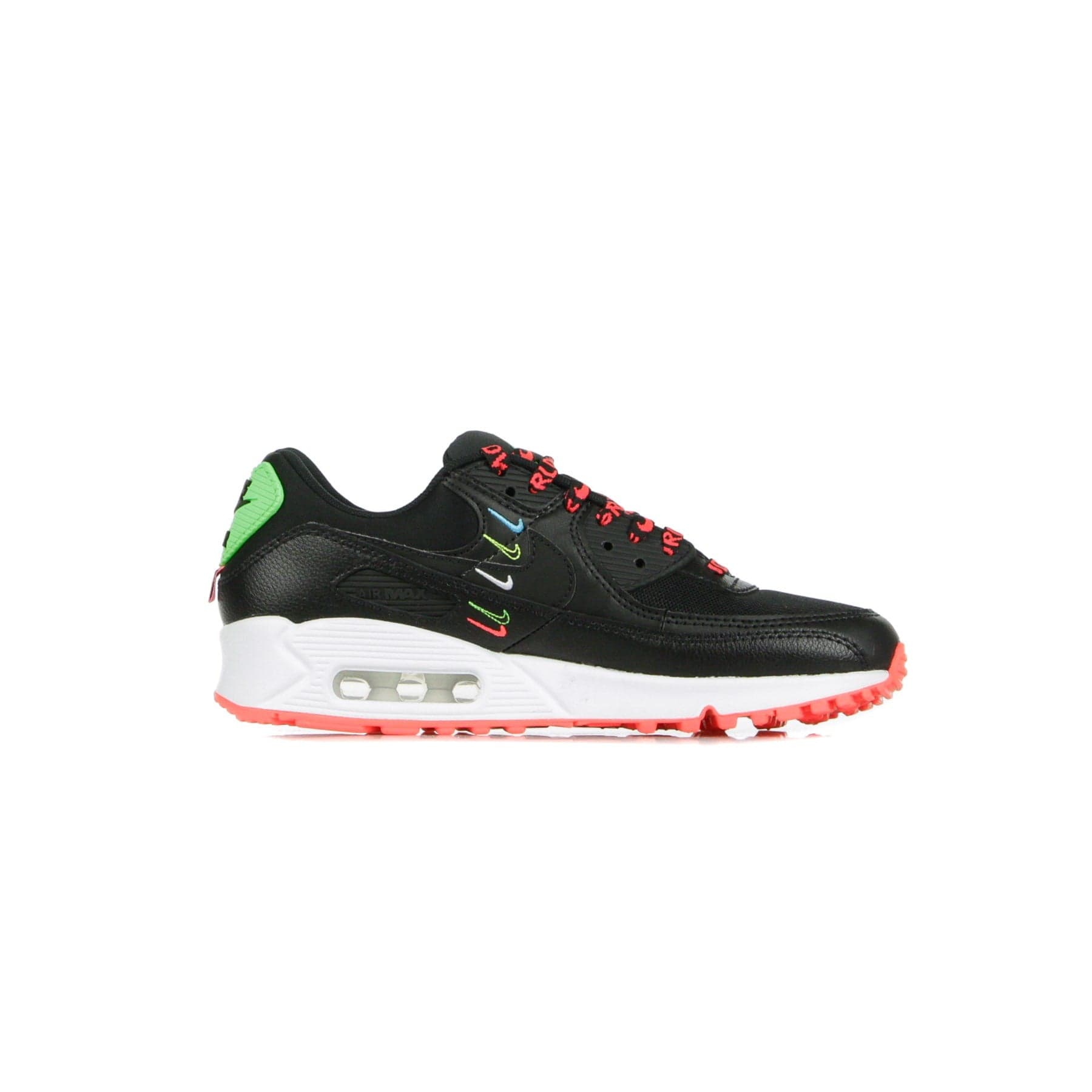 Nike Scarpa Bassa Donna W Air Max 90 Se Black/black/flash Crimson/green Strike - 5