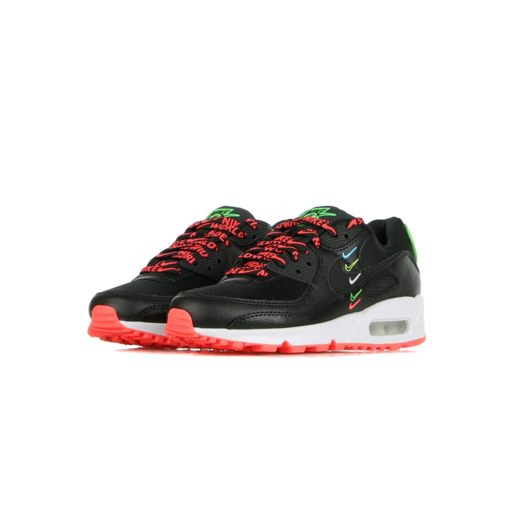 Nike Scarpa Bassa Donna W Air Max 90 Se Black/black/flash Crimson/green Strike - 6