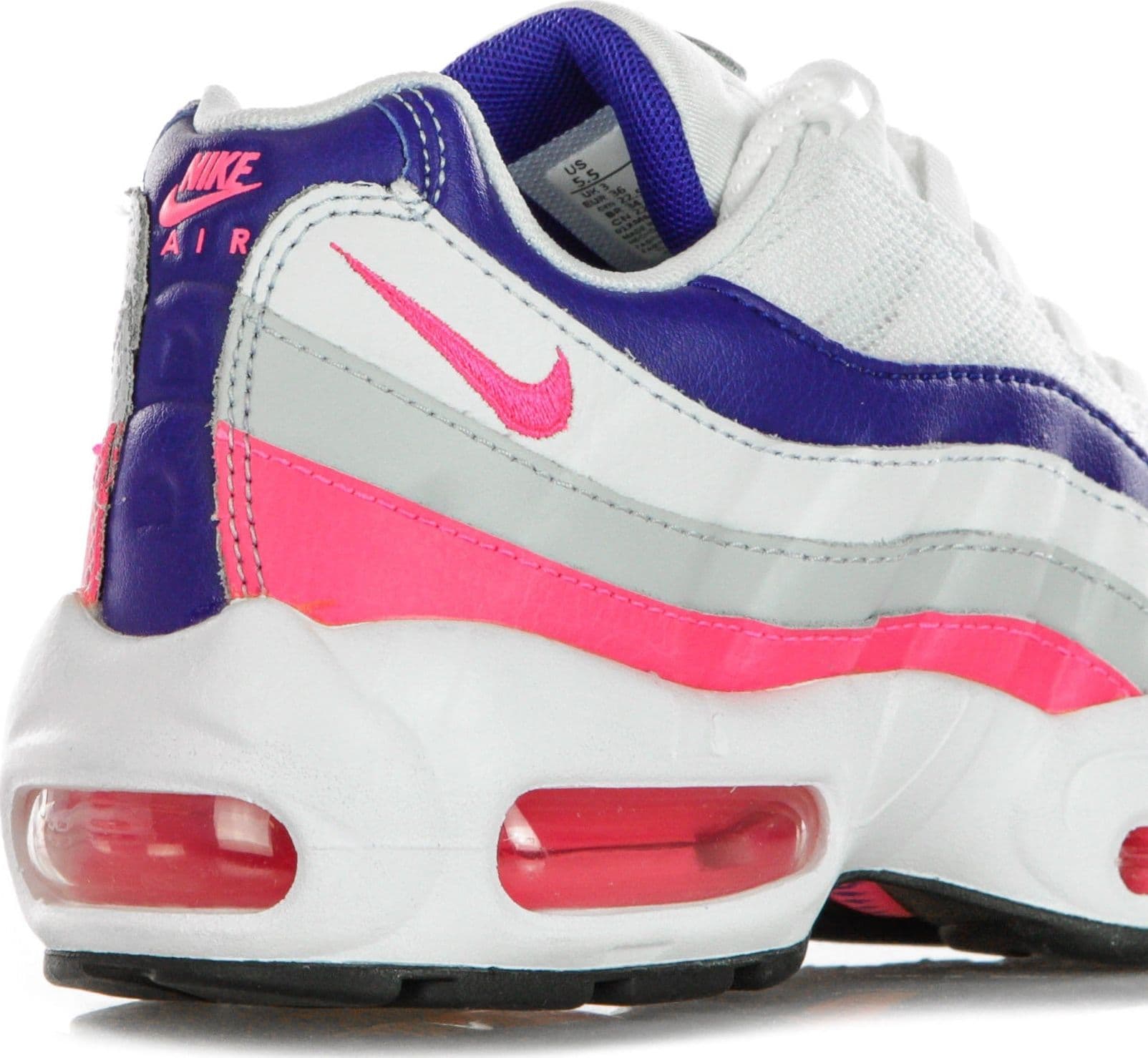 Nike Scarpa Bassa Donna W Air Max 95 White/hyper Pink/concord/pure Platinum - 11