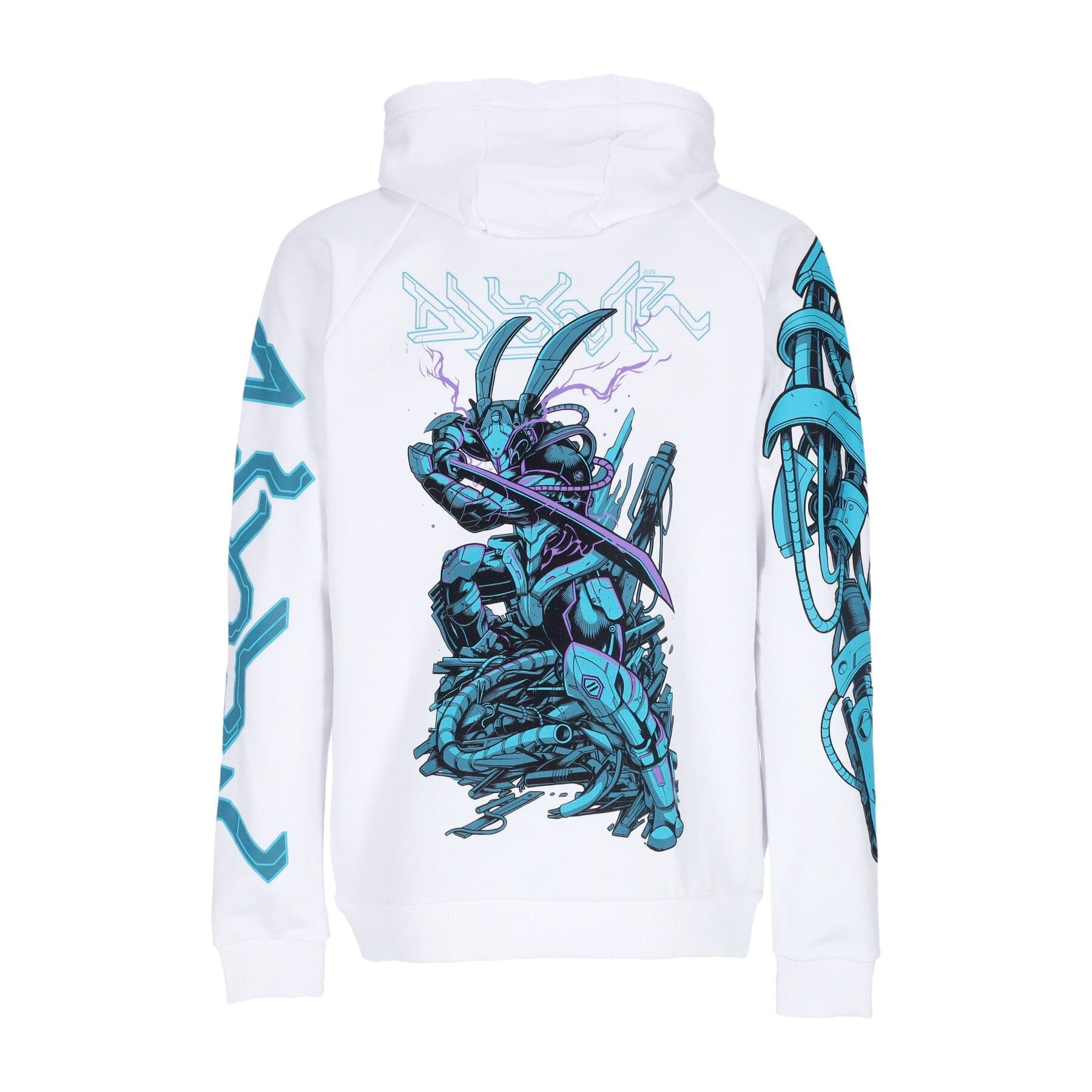 DOLLY NOIRE Felpa Leggera Cappuccio Uomo Ninja Rabbit Hoodie White - 3