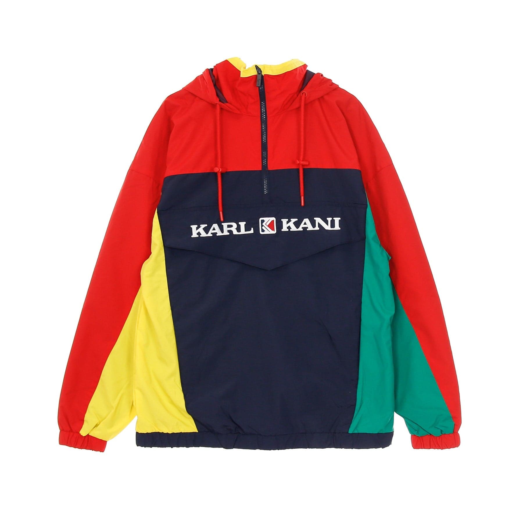 KARL KANI Giacca a Vento Infilabile Uomo Retro Block Windbreaker Red/navy/yellow - 6