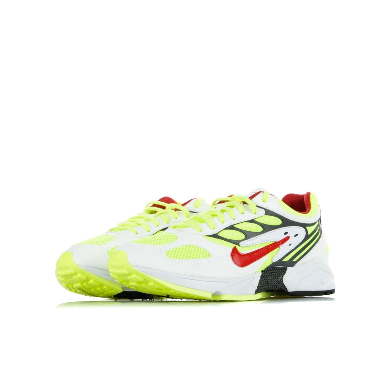 Nike Scarpa Bassa Uomo Air Ghost Racer White/atom Red/neon Yellow/dark Grey - 3