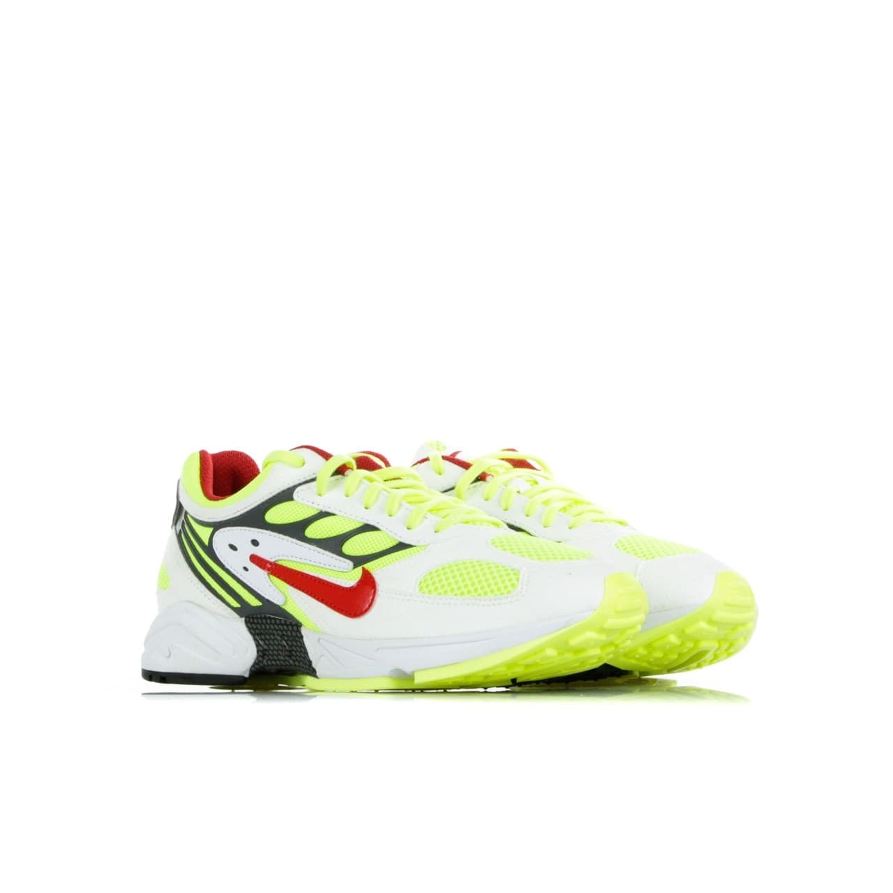 Nike Scarpa Bassa Uomo Air Ghost Racer White/atom Red/neon Yellow/dark Grey - 5