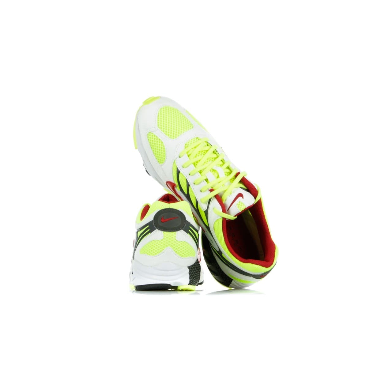 Nike Scarpa Bassa Uomo Air Ghost Racer White/atom Red/neon Yellow/dark Grey - 10