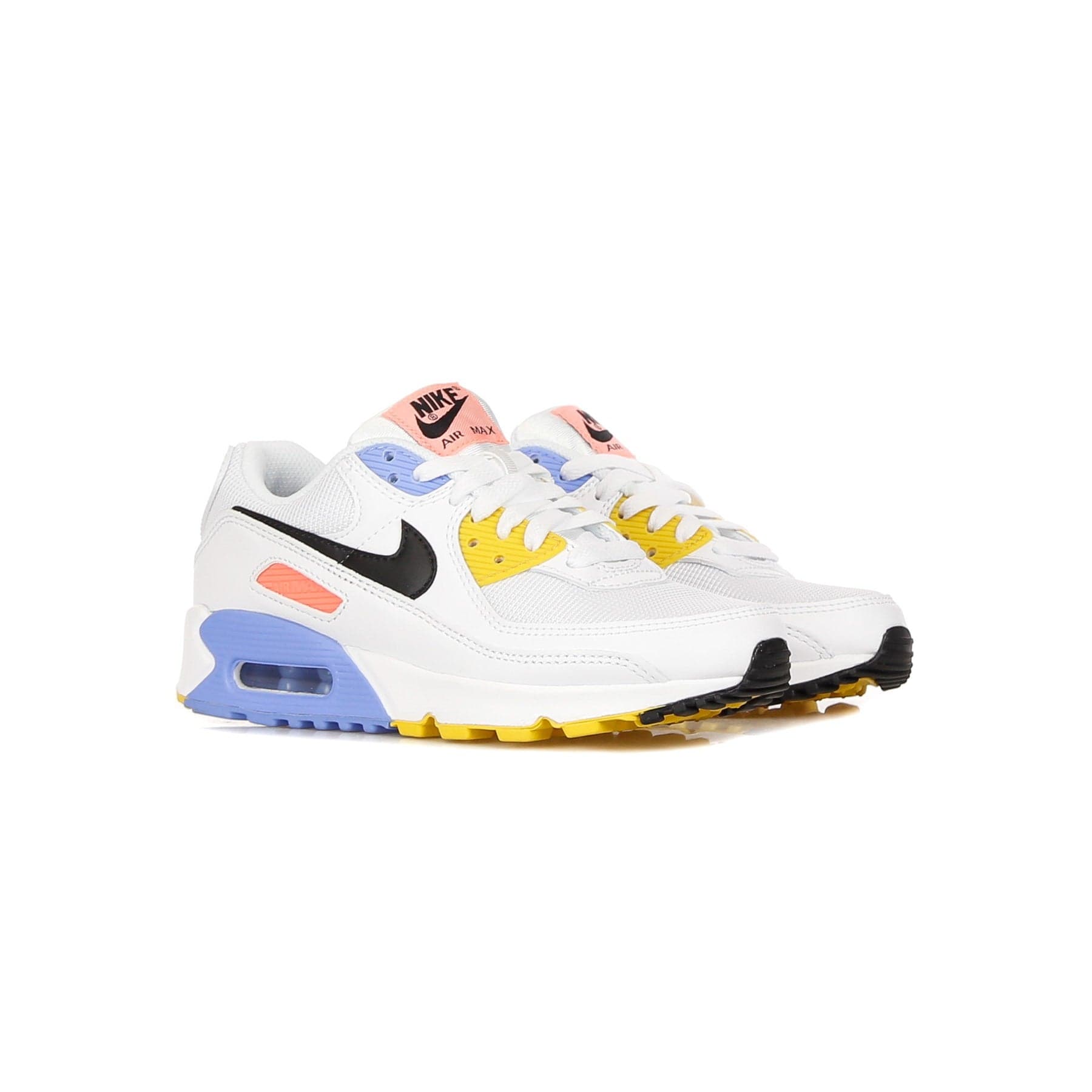 Nike Scarpa Bassa Donna W Air Max 90 White/black/pure Platinum/solar Flare - 5