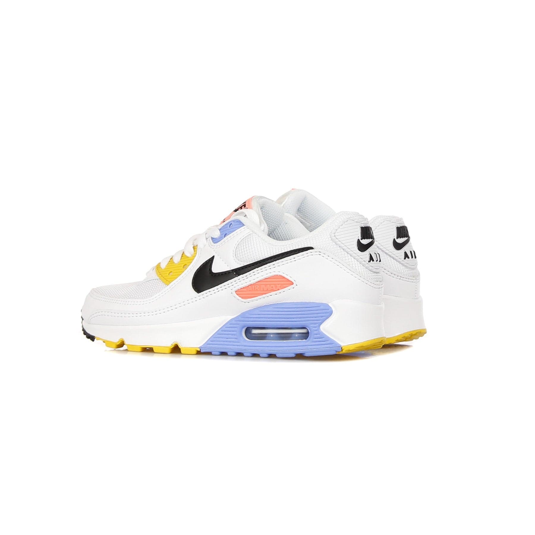 Nike Scarpa Bassa Donna W Air Max 90 White/black/pure Platinum/solar Flare - 8