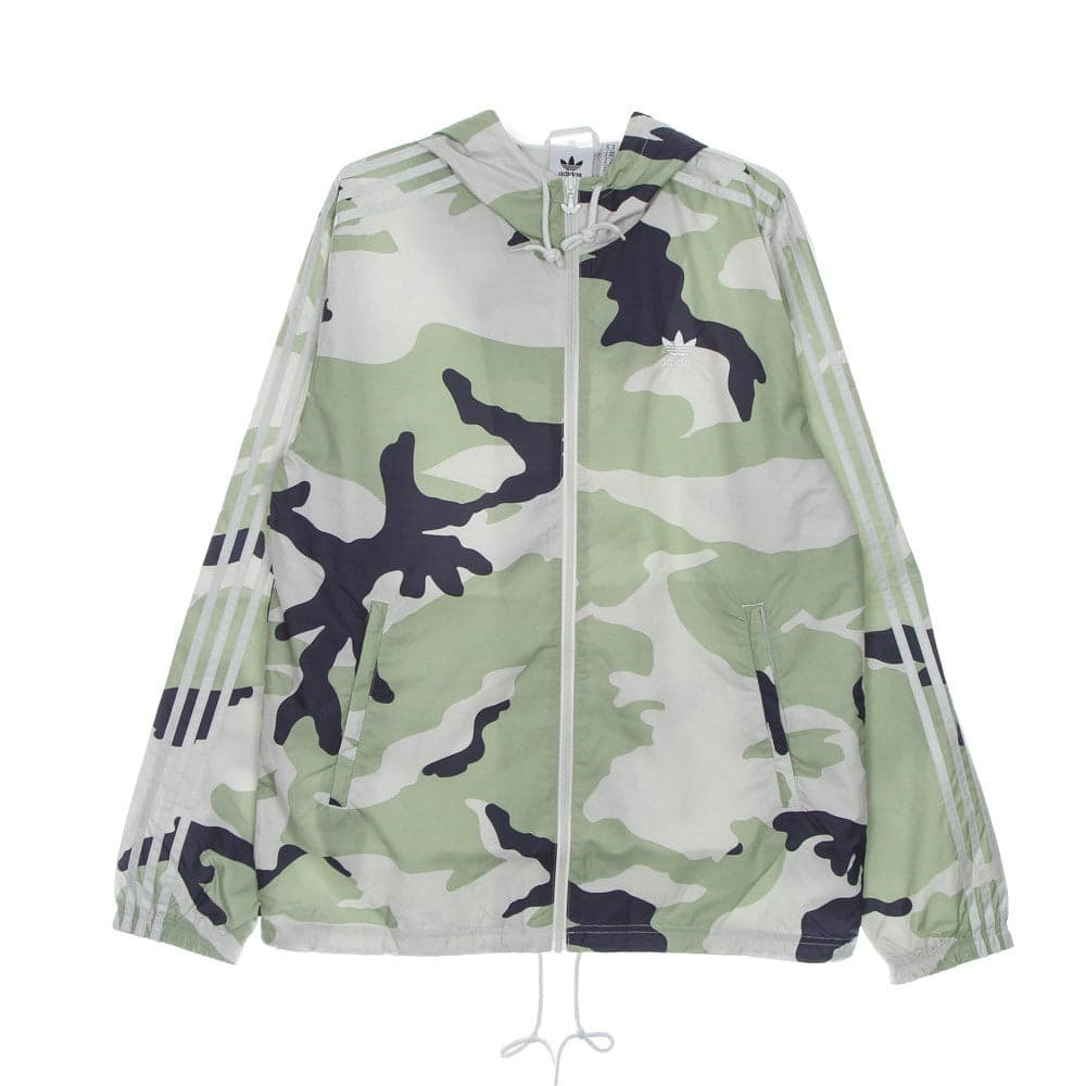 Adidas Giacca a Vento Uomo Camo Windbreaker Orbit Grey - 5