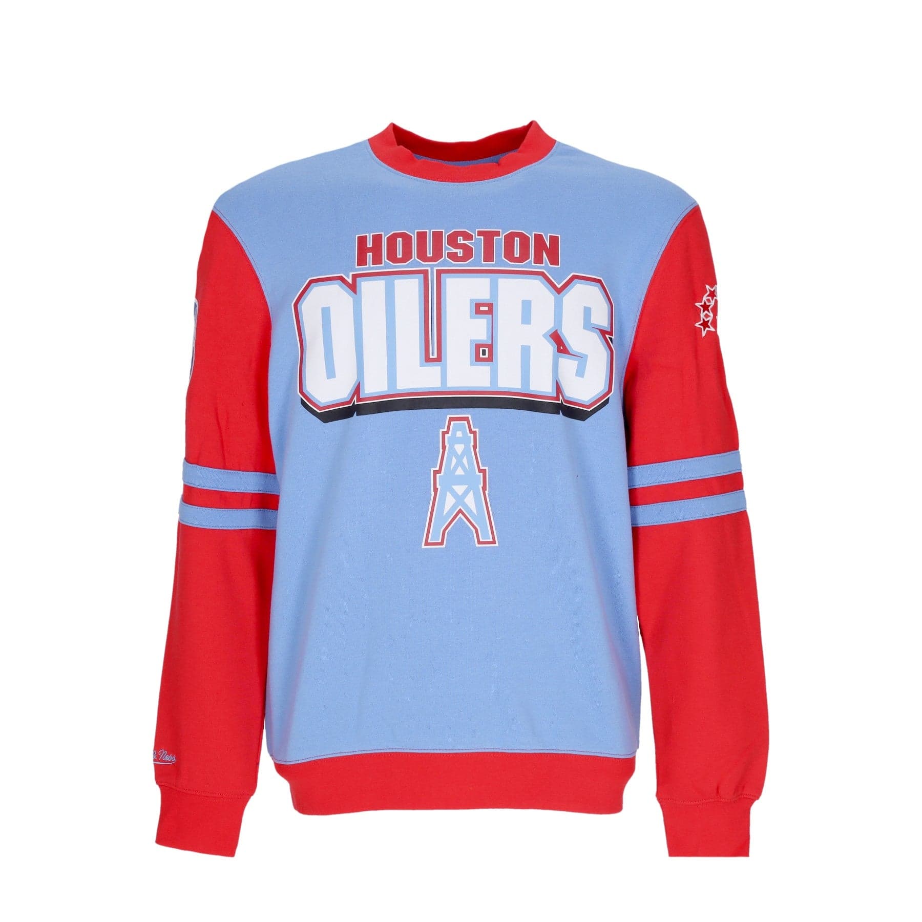 MITCHELL &amp; NESS Felpa Girocollo Uomo Nfl All Over Crew 2.0 Houoil Original Team Colors - 5