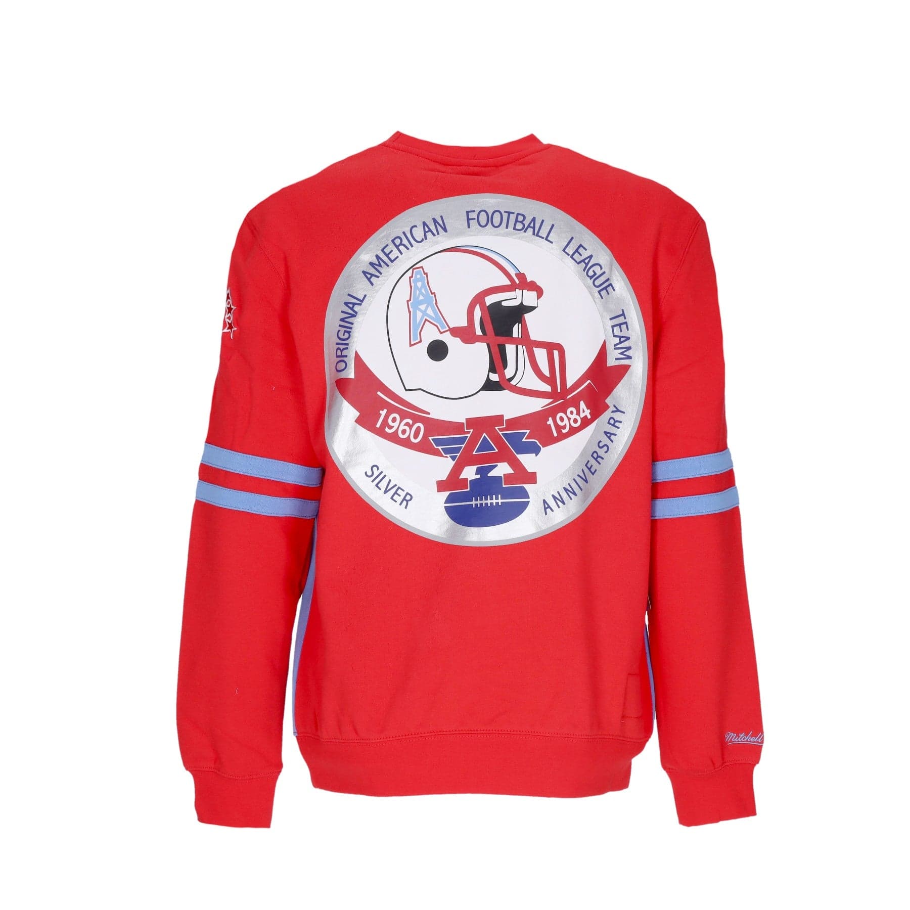 MITCHELL &amp; NESS Felpa Girocollo Uomo Nfl All Over Crew 2.0 Houoil Original Team Colors - 2