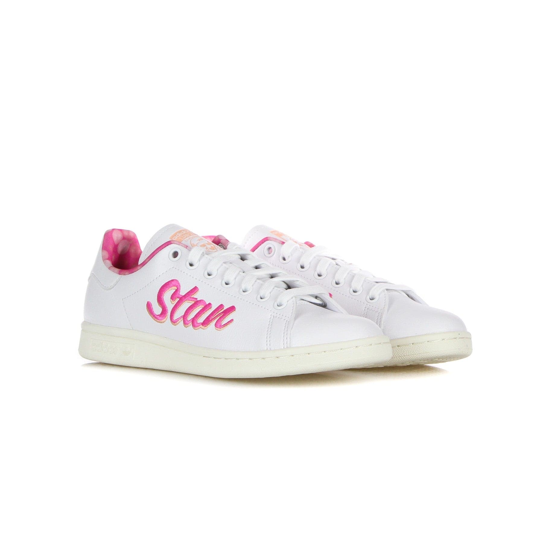 Adidas Scarpa Bassa Uomo Stan Smith Cloud White/screaming Pink/off White - 5