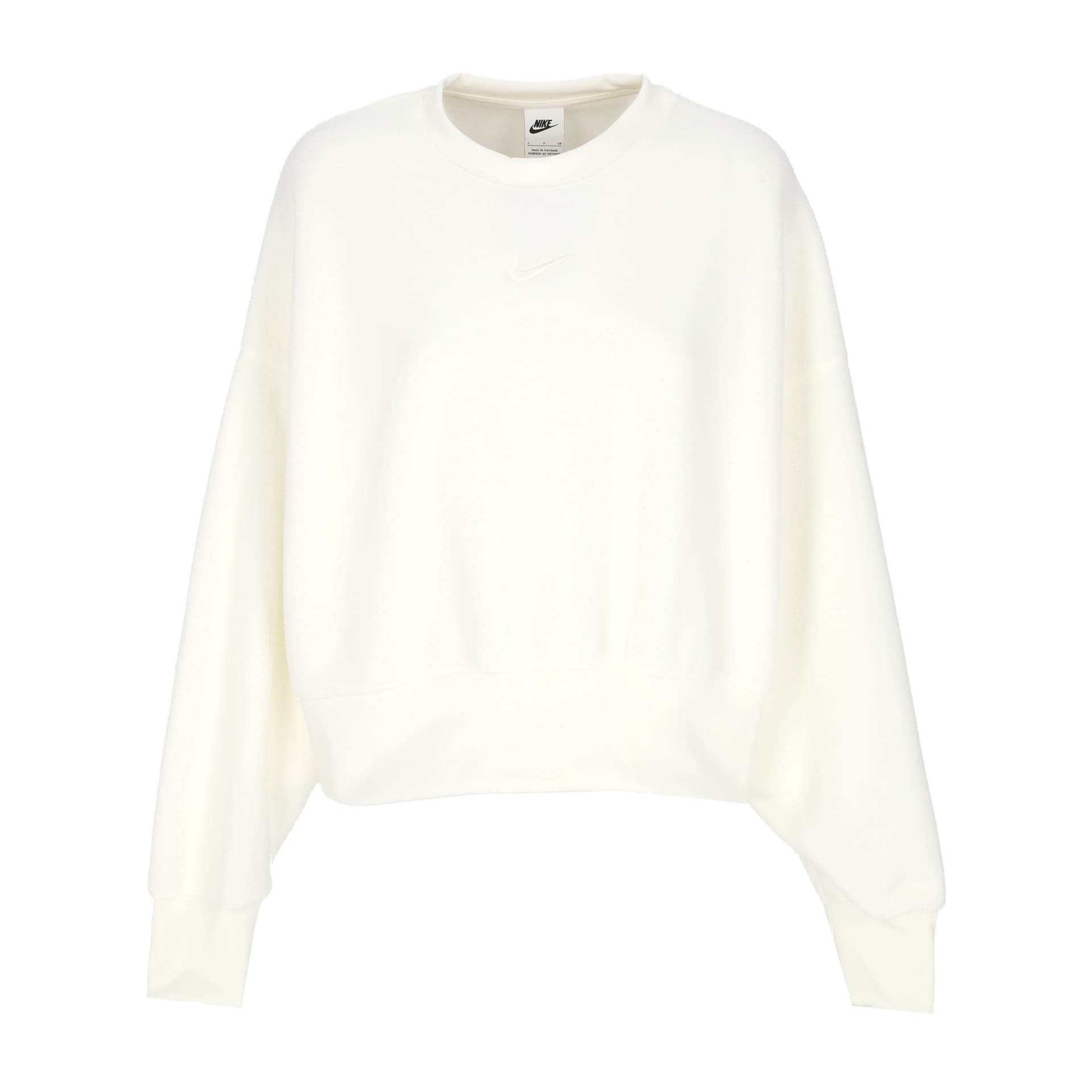 Nike Felpa Girocollo Donna W Sportswear Plush Mod Crop Crewneck Sail/sail - 3