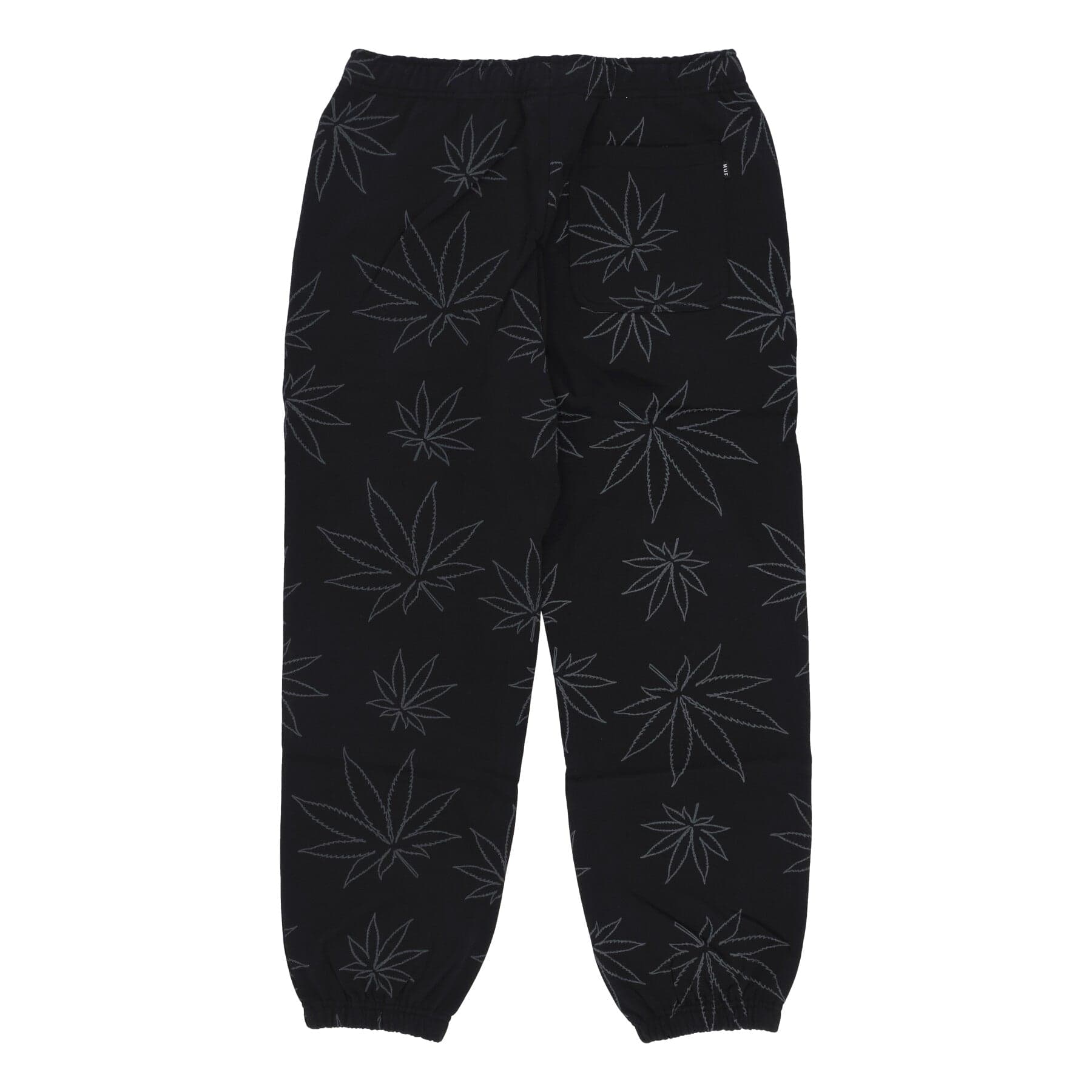 HUF Pantalone Tuta Felpato Uomo Plantlife Fleece Pant Black - 2