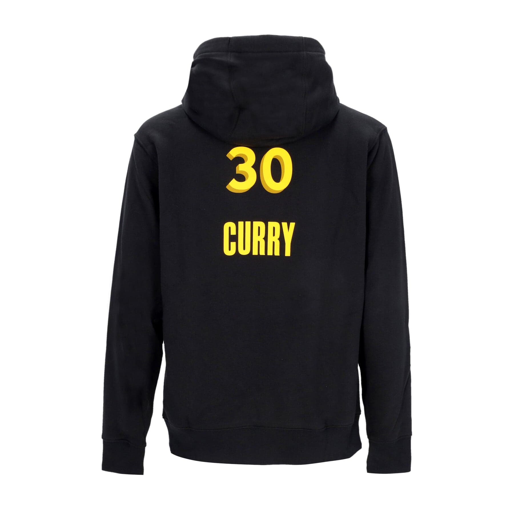 NIKE NBA Felpa Cappuccio Uomo Nba City Edition Club Hoodie No 30 Stephen Curry Golwar Black - 2