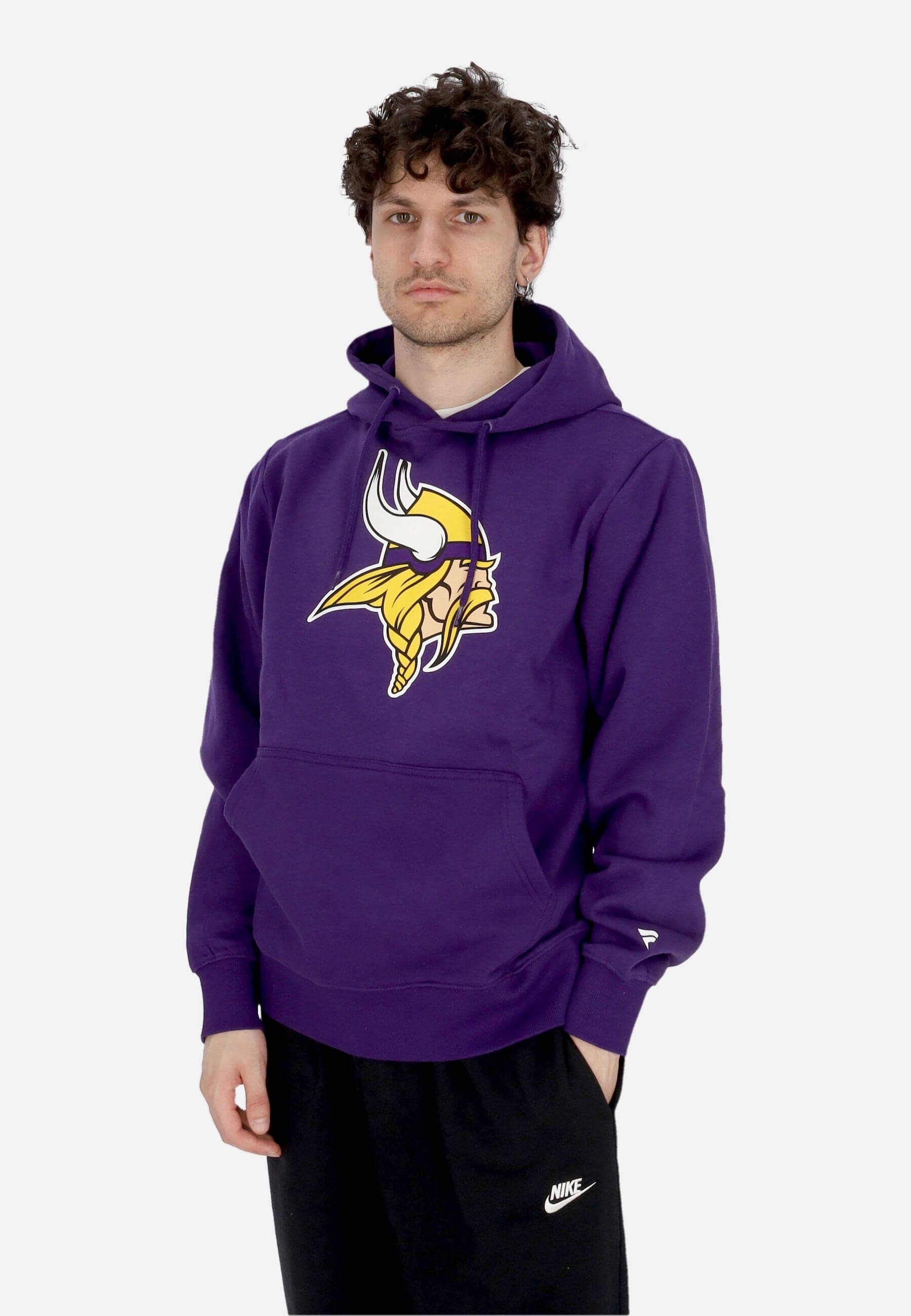 FANATICS BRANDED Felpa Cappuccio Uomo Nfl Primary Logo Graphic Hoodie Minvik Dark Purple - 3