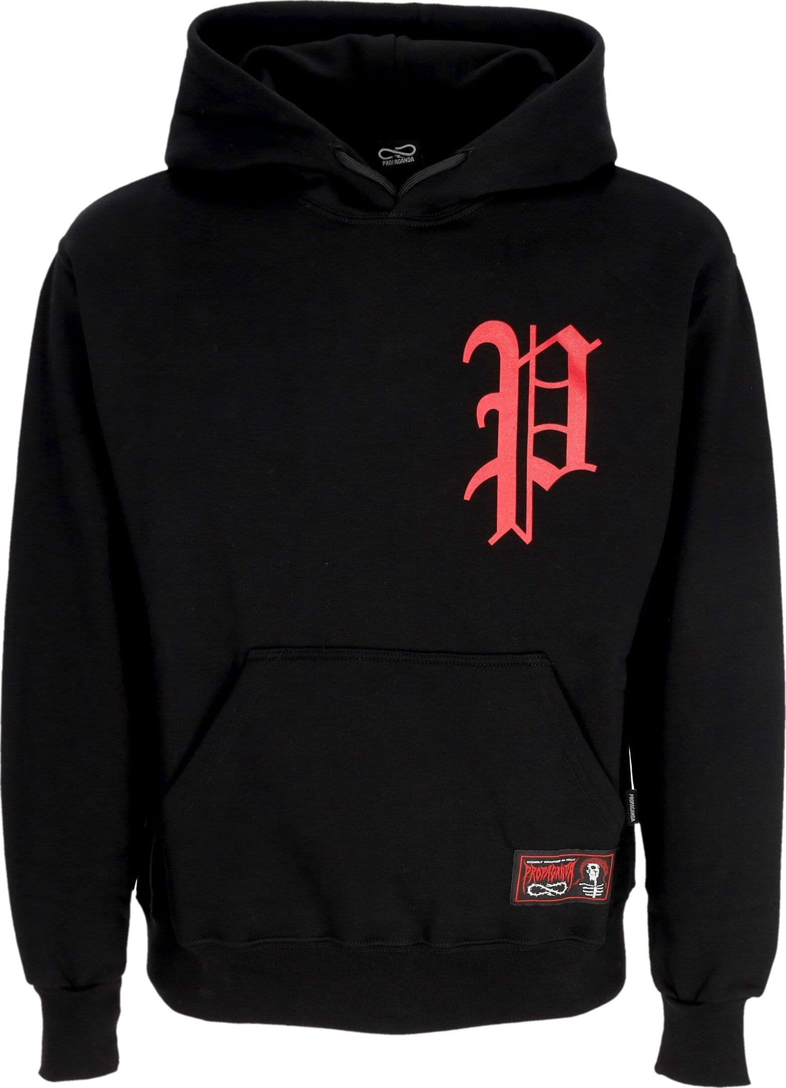 PROPAGANDA Felpa Cappuccio Uomo Misery Hoodie Black