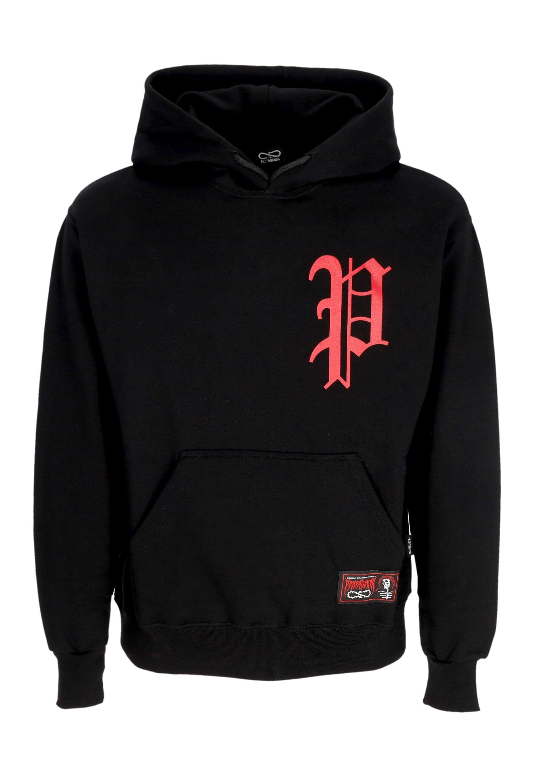 PROPAGANDA Felpa Cappuccio Uomo Misery Hoodie Black - 4