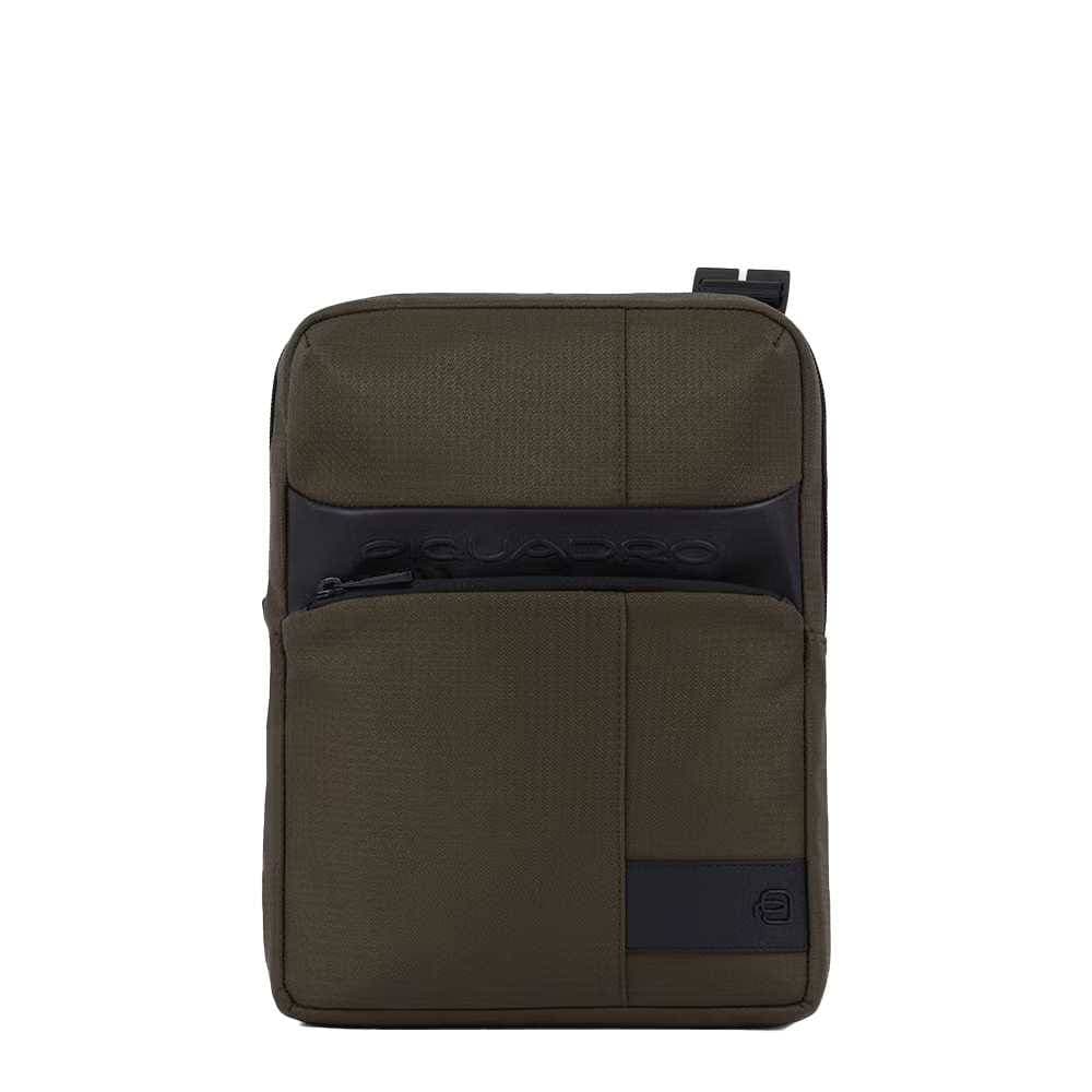 PIQUADRO Borsello  W129 pelle e tessuto Verde - CA1816W129-VE - 2
