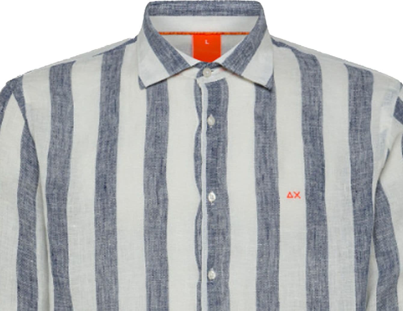SUN68 BEACH Sun68 Beach - Shirt Fancy Stripe 0701 Navy/bianco S33123 - 3