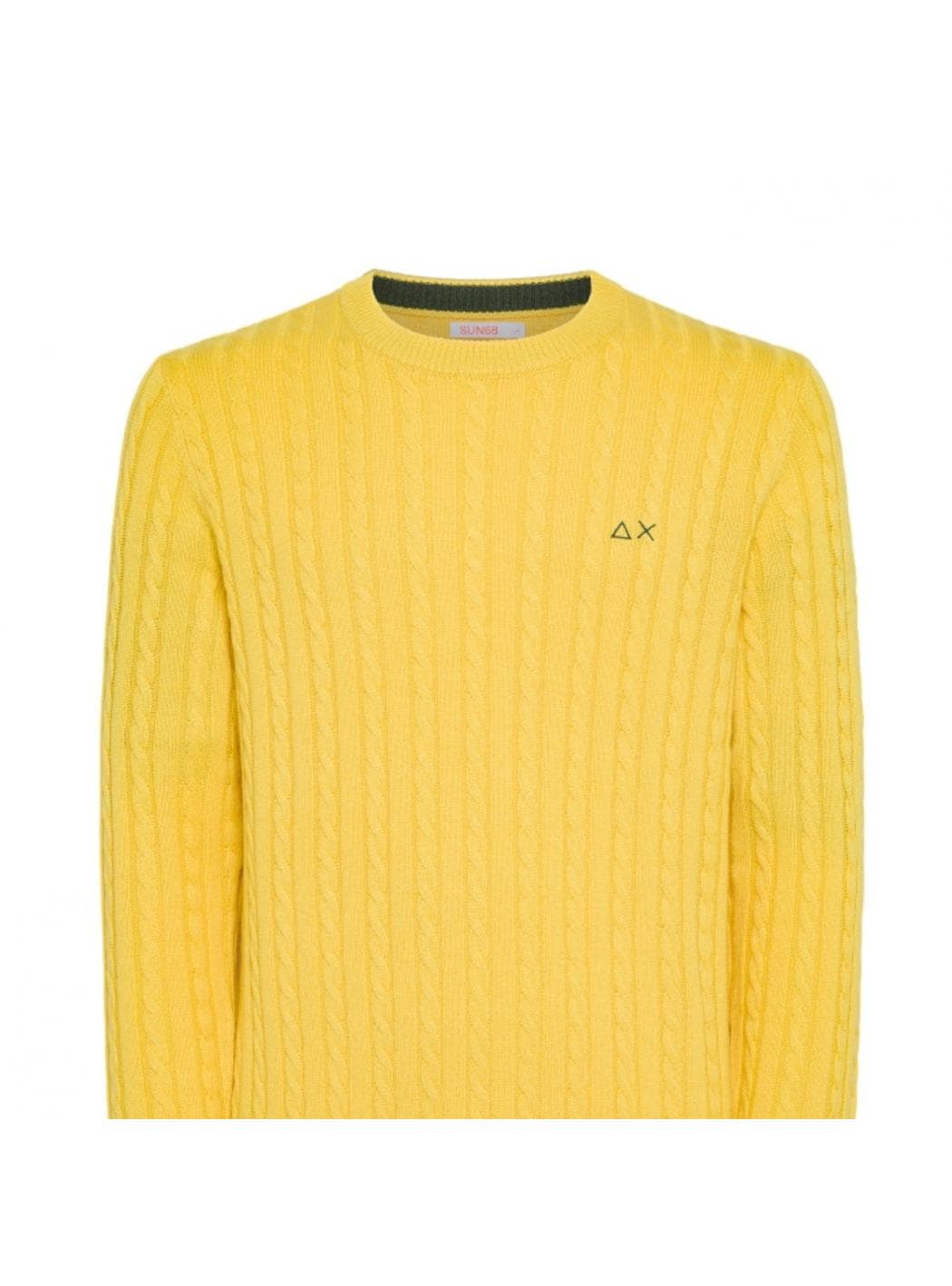 SUN68 Sun68 - Maglione Round Giallo K43141 - 2
