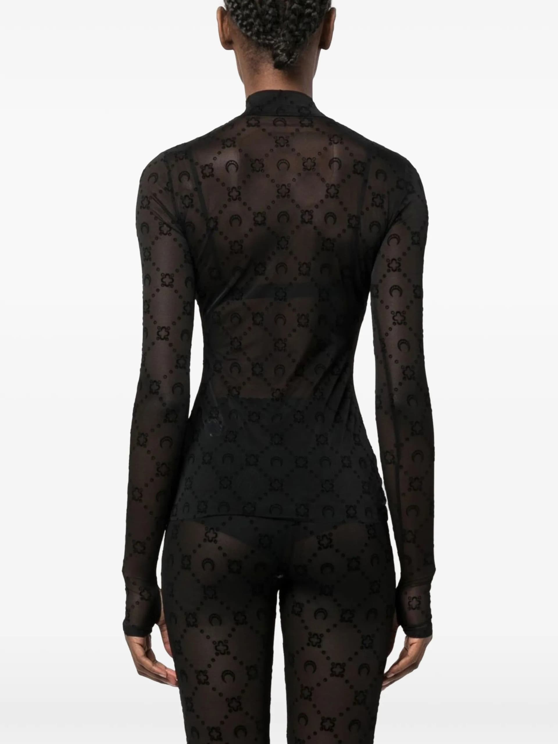 MARINE SERRE Marine Serre - Top Nero da Donna - 3