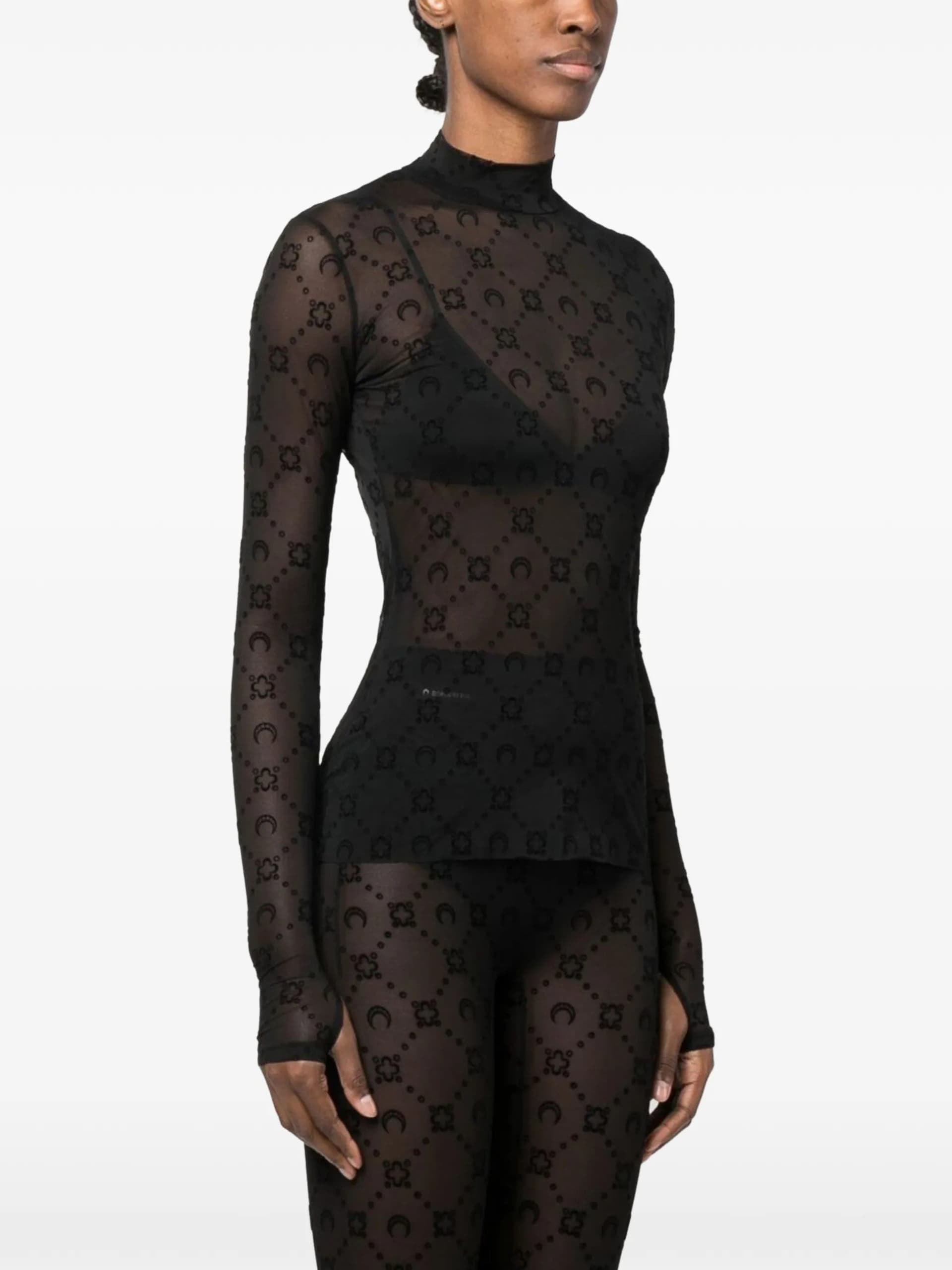 MARINE SERRE Marine Serre - Top Nero da Donna - 5