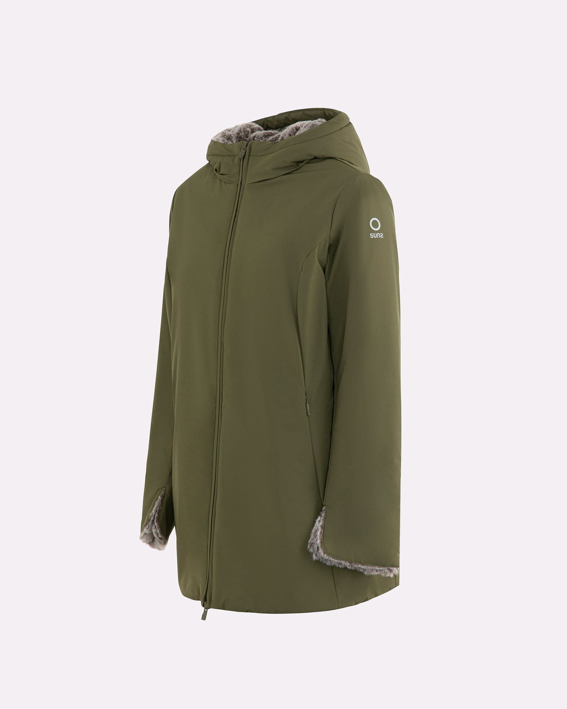 SUNS Giubbotto Donna Suns Marmolada Fur Army