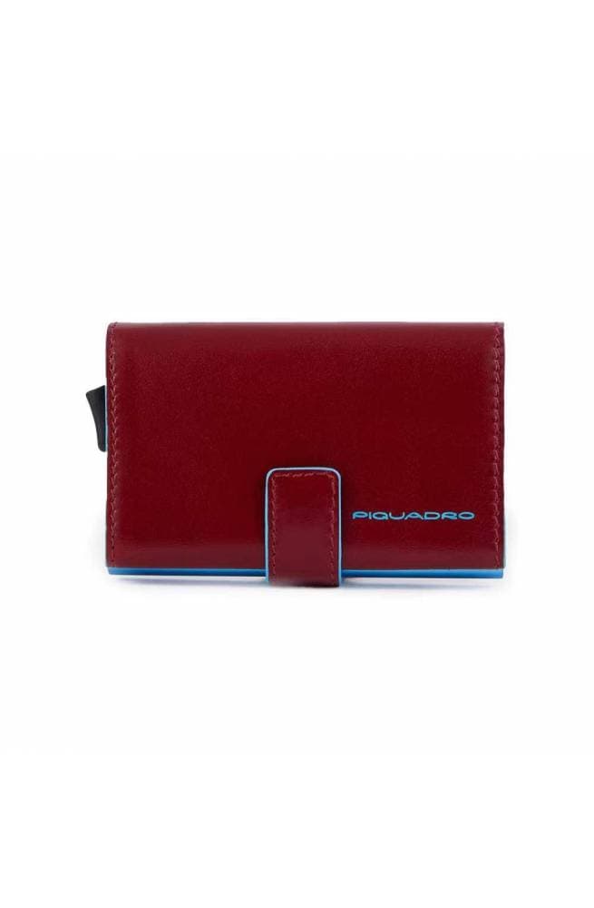 PIQUADRO Portacarte  blue square rosso Pelle - PP5649B2BLR-R