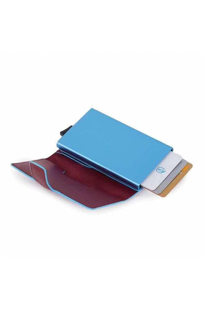 PIQUADRO Portacarte  blue square rosso Pelle - PP5649B2BLR-R - 3