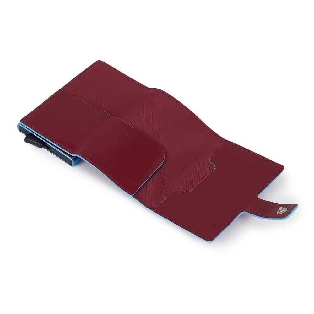 PIQUADRO Portacarte  blue square rosso Pelle - PP5649B2BLR-R - 6